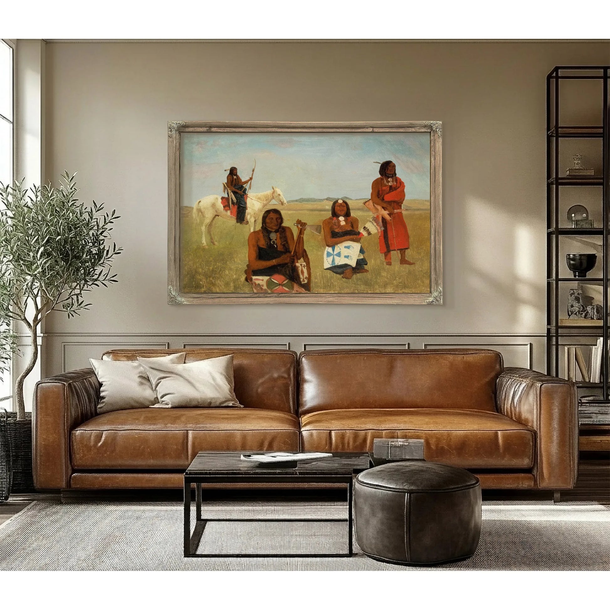 Indians Near Fort Laramie By Albert Bierstadt Fine Art Print