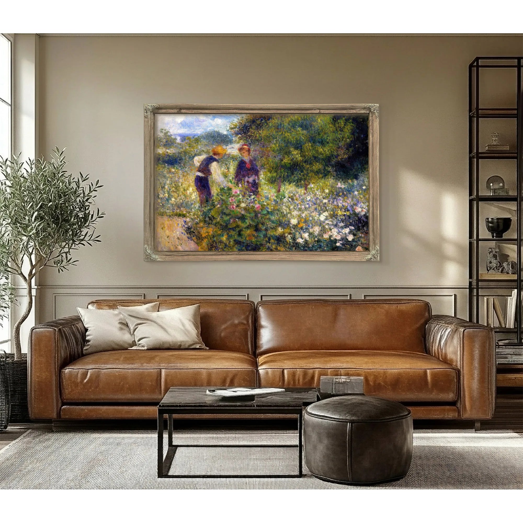 Picking Flowers By Pierre August Renoir Fine Art Print