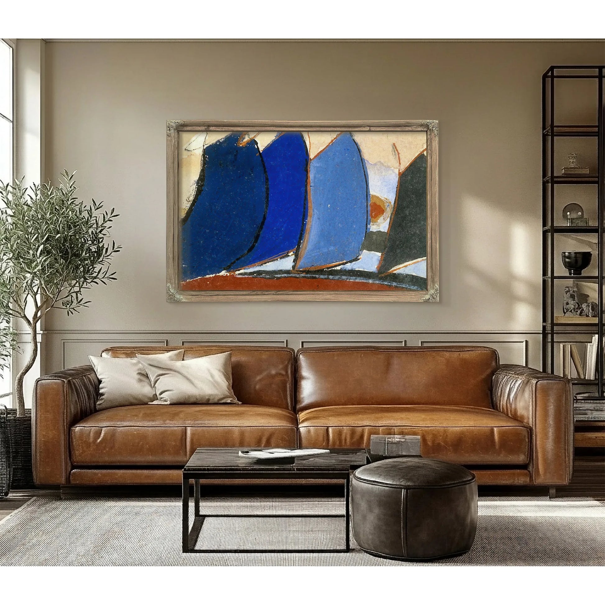 Untitled (Four Blue Gray Sail Like Forms) By Arthur Dove Fine Art Print