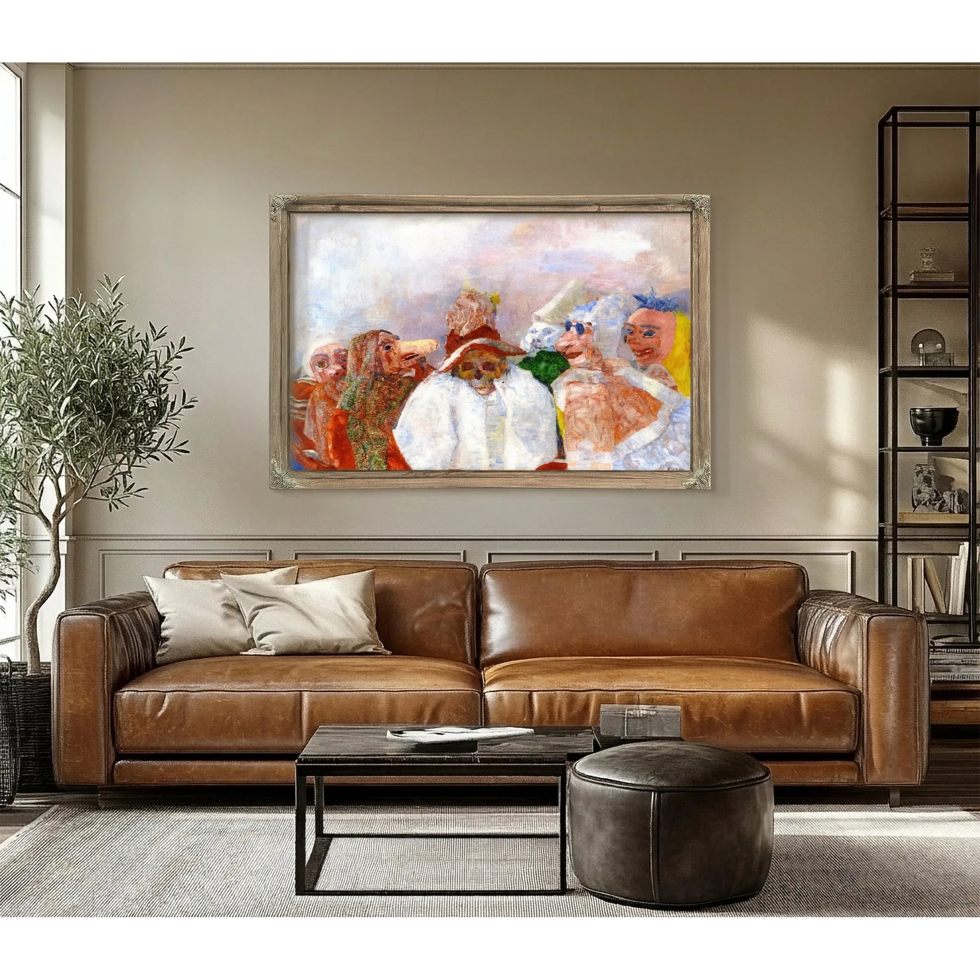 Masks Mocking Death By James Ensor Fine Art Print