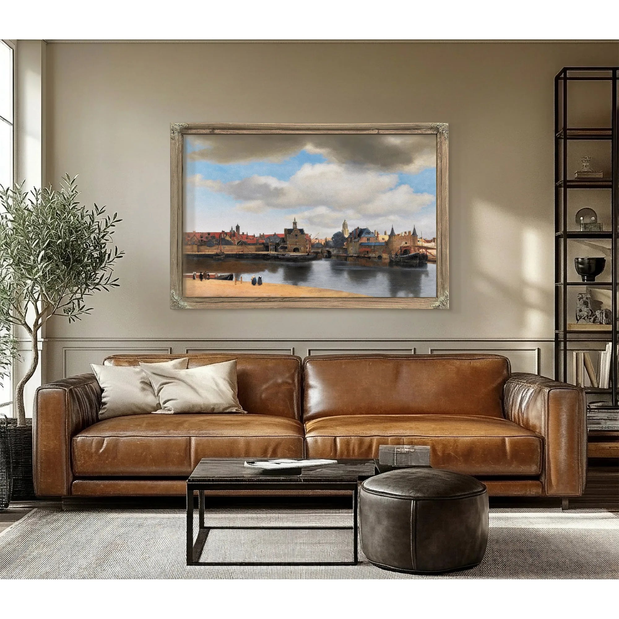 View Of Delft 1661 By Johannes Vermeer Fine Art Print