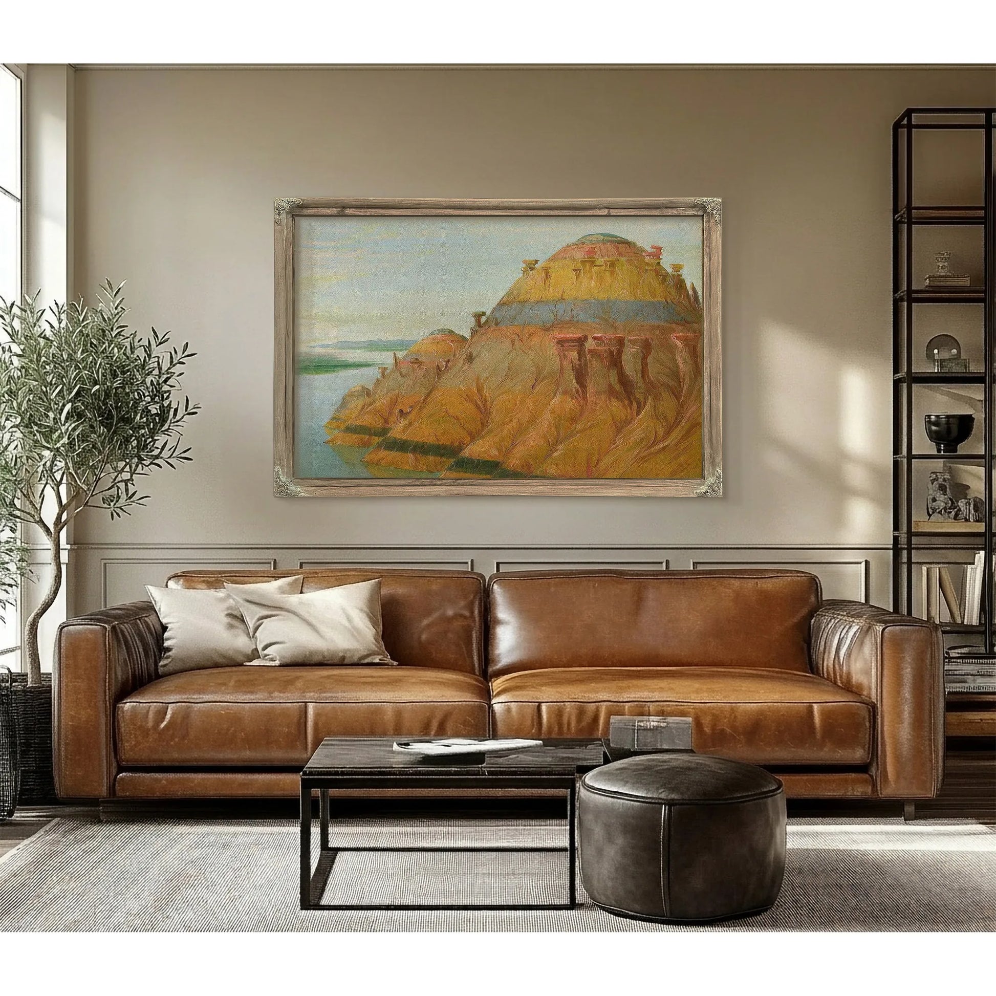 Picturesque Clay Bluff, 1700 Miles Above St. Louis' By George Catlin Fine Art Print