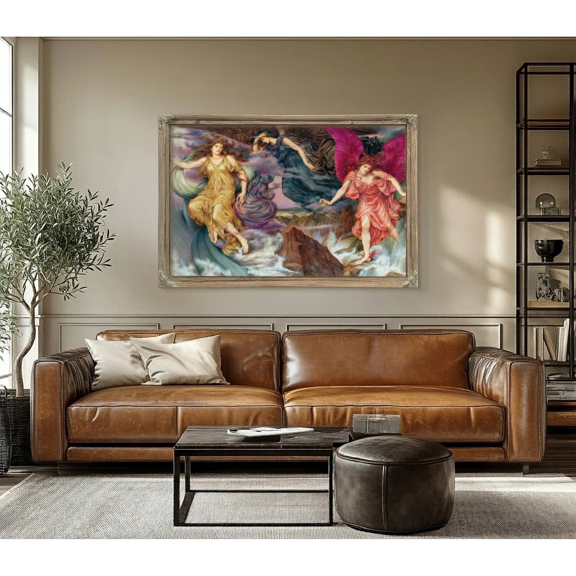 The Storm Spirits 1900 By Evelyn De Morgan Fine Art Print