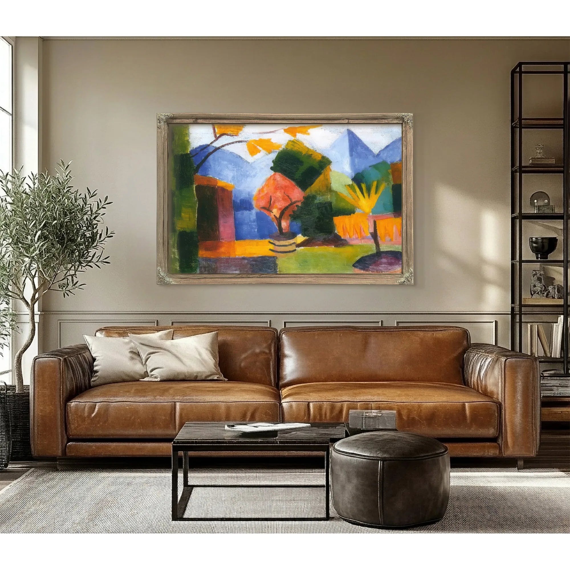 Garden At Lake Thun By August Macke Fine Art Print