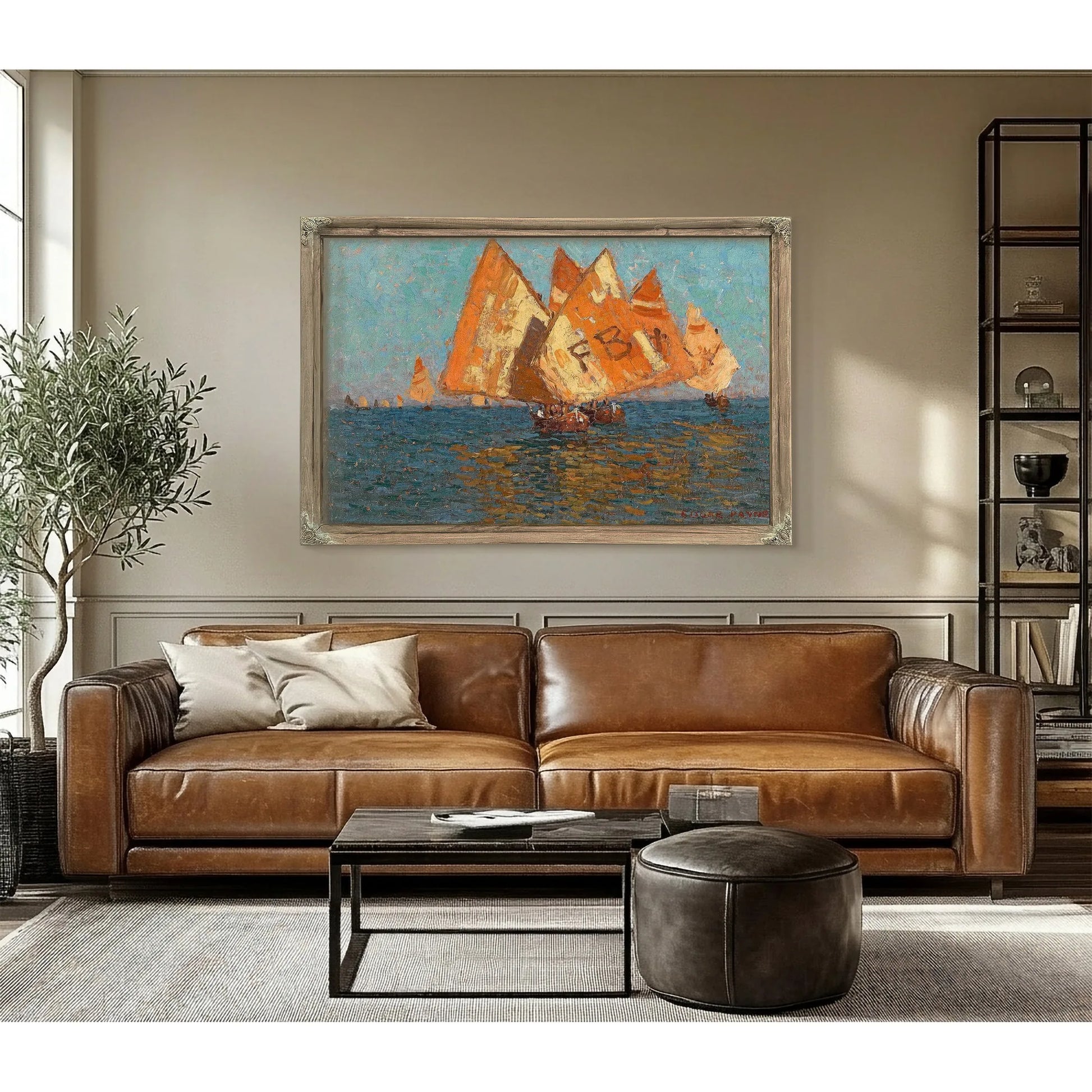 Italian Boats On The Mediterranean By Edgar Payne Fine Art Print