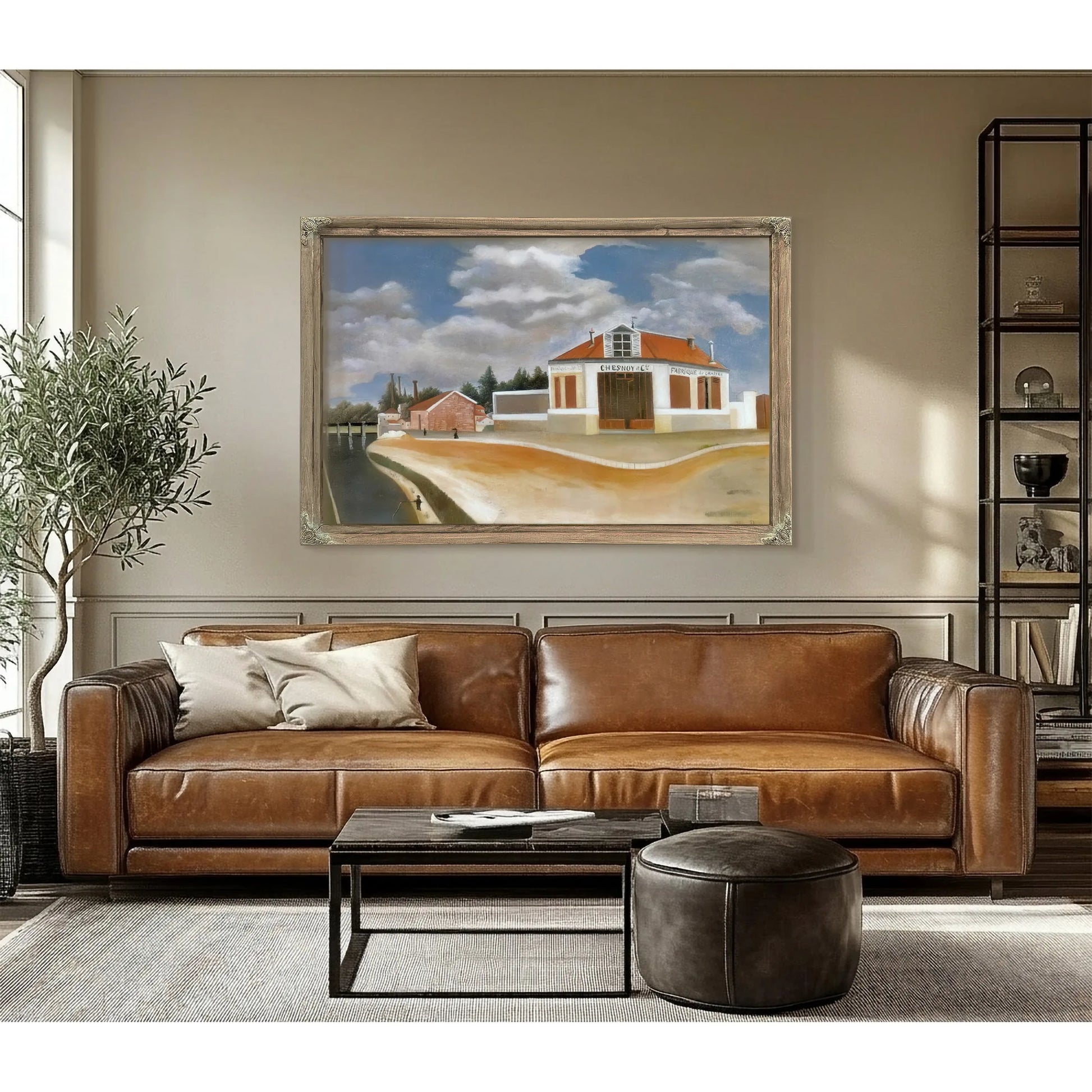 Chair Factory About 1897 La Fabrique De Chaises By Henri Rousseau Fine Art Print