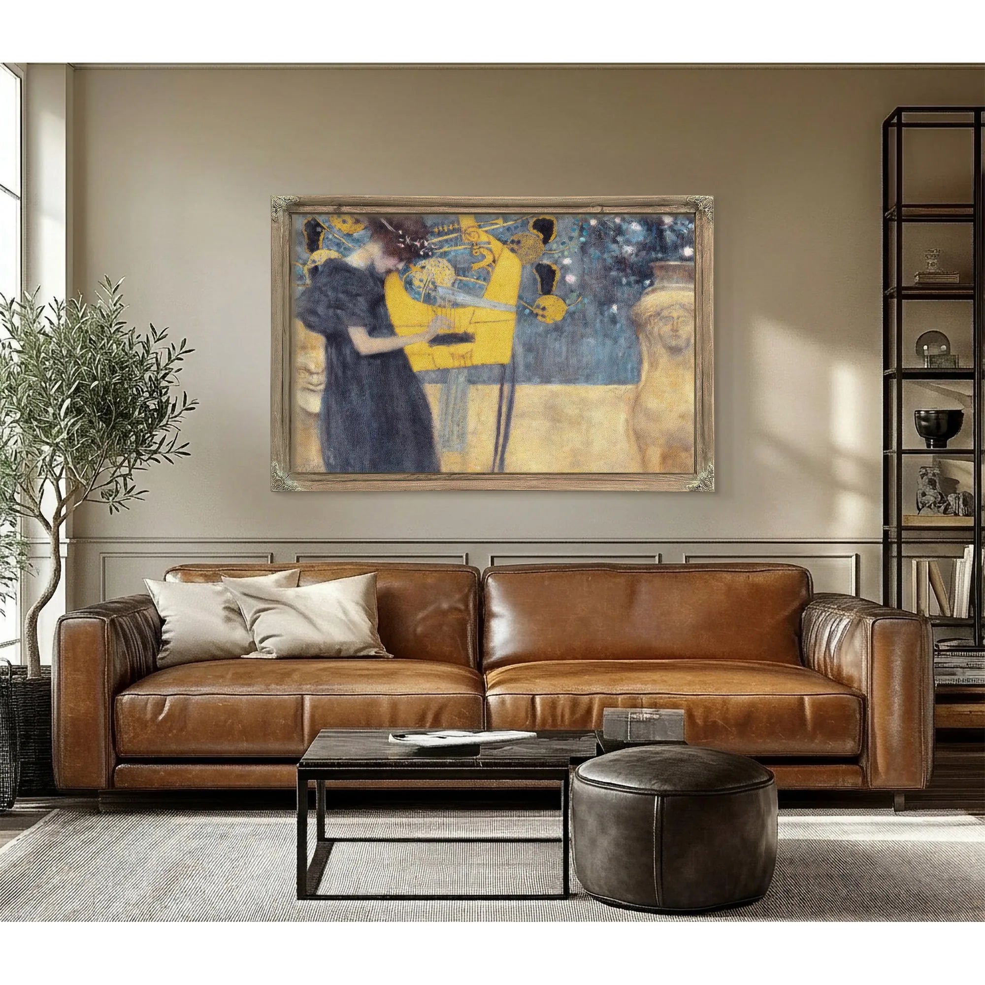 Music 1 1895 Allegory Neue Pinakothek By Gustav Klimt Fine Art Print