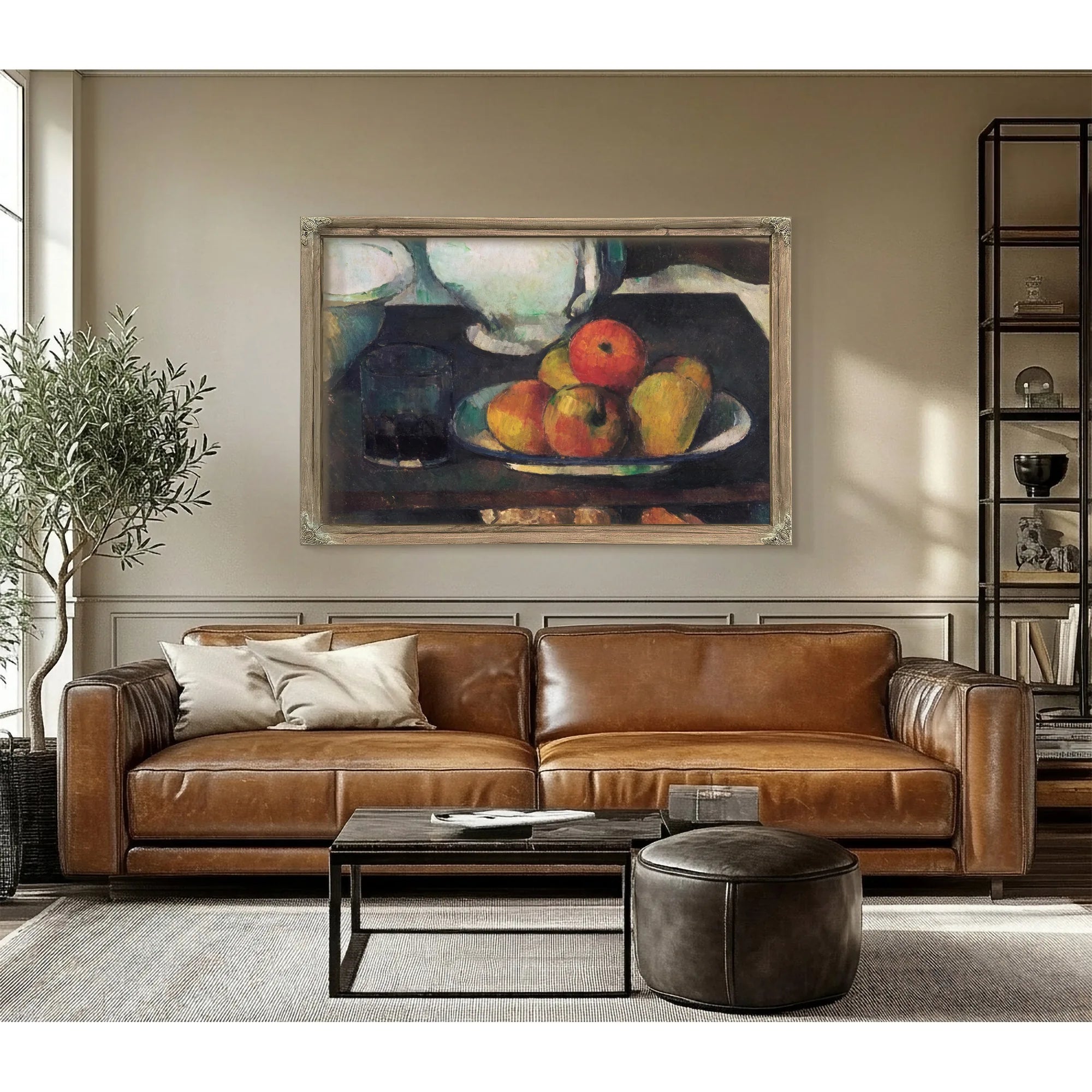 Still Life With Apples And A Glass Of Wine By Paul Cezanne Fine Art Print