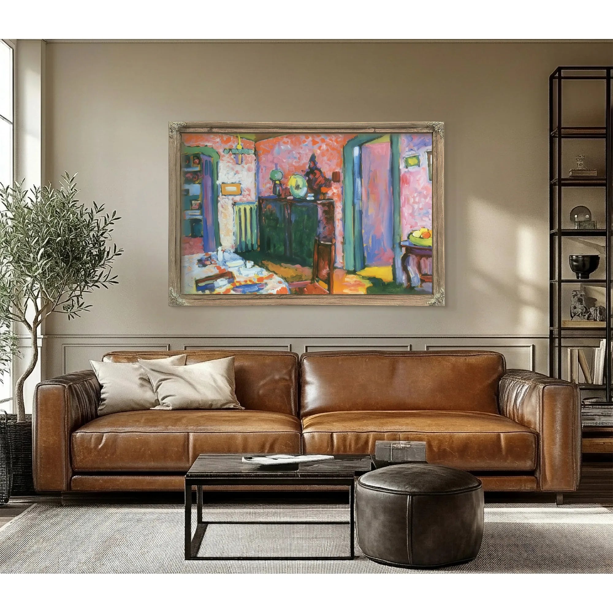 Interior ( My Dining Room) 1909 By Wassily Kandinsky Fine Art Print