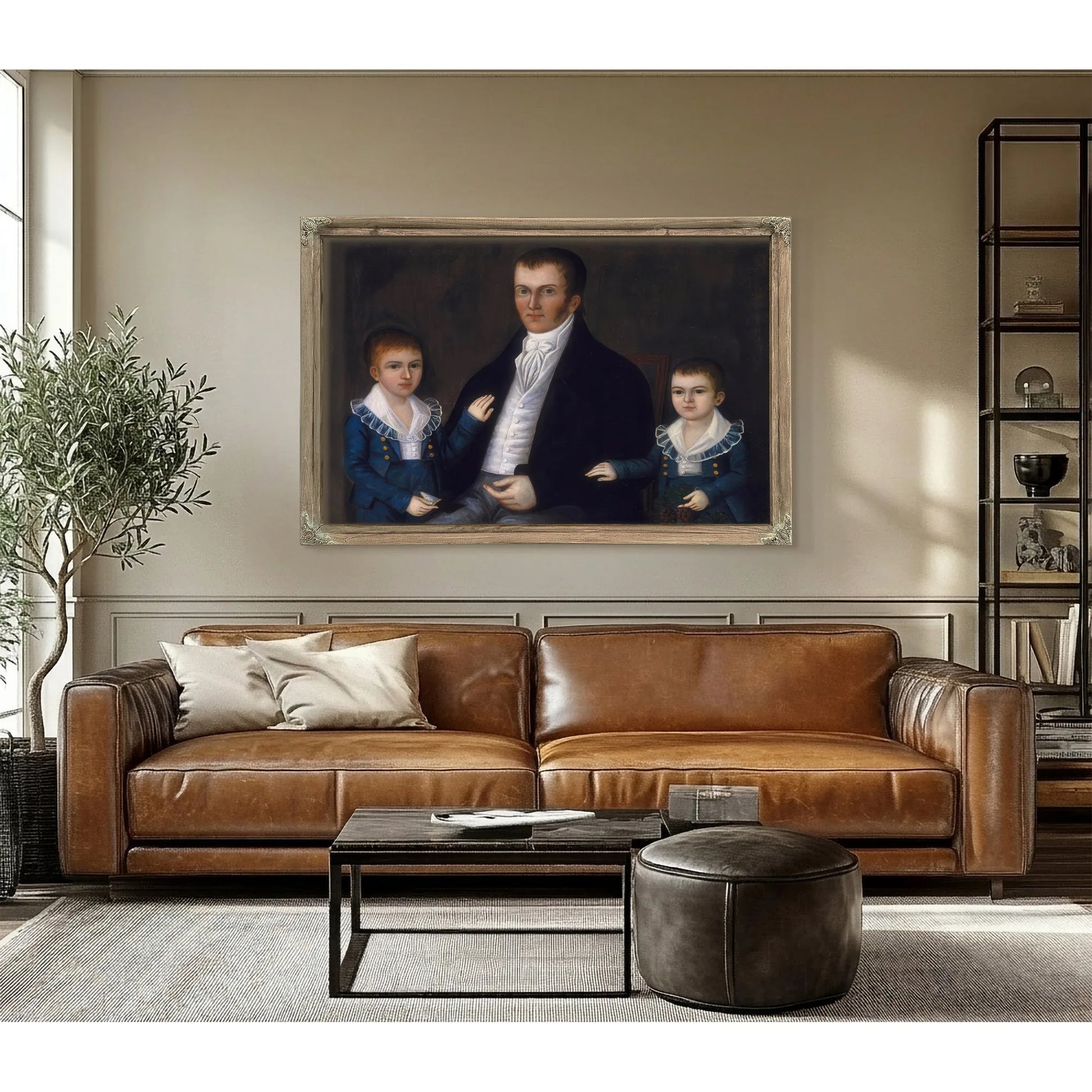 John Jacob Anderson And Sons John And Edward 1815 By Joshua Johnson Fine Art Print