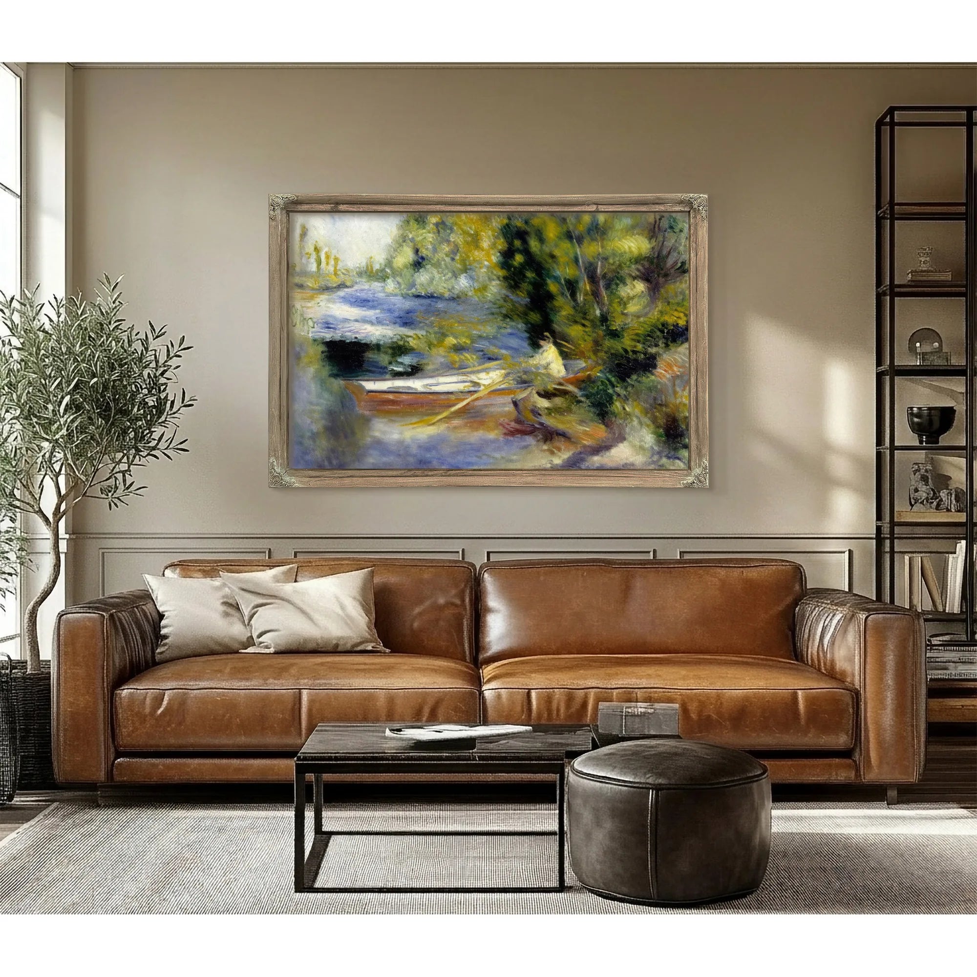 At The Water's Edge By Pierre August Renoir Fine Art Print