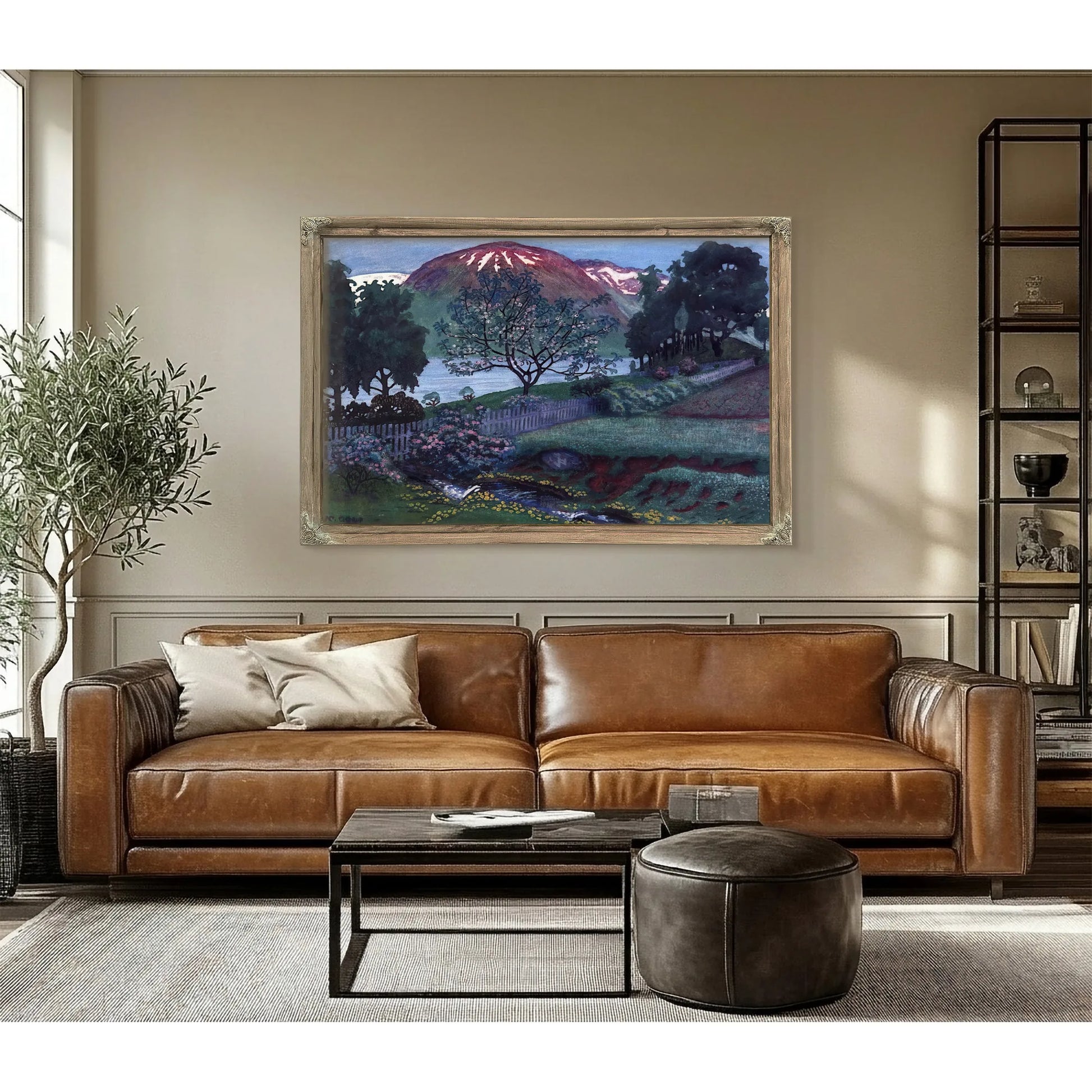 A Night In June In The Garden By Nicolai Astrup Fine Art Print