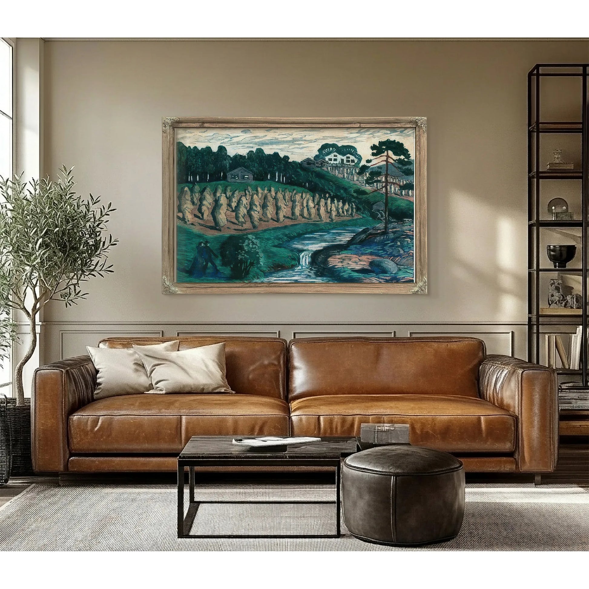 Large Stook By Nicolai Astrup Fine Art Print