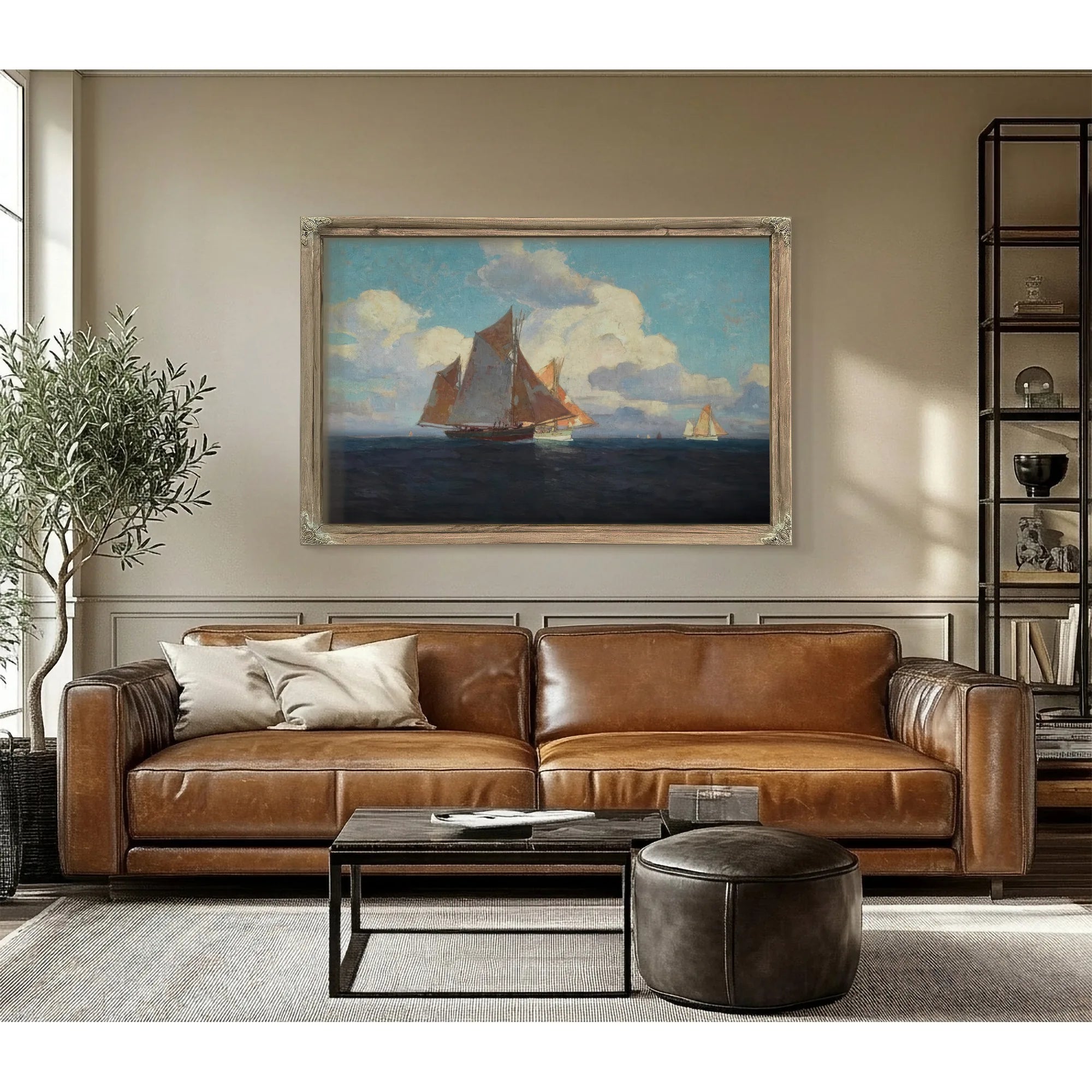 The Fleet Returning At Day's End By Edgar Payne Fine Art Print