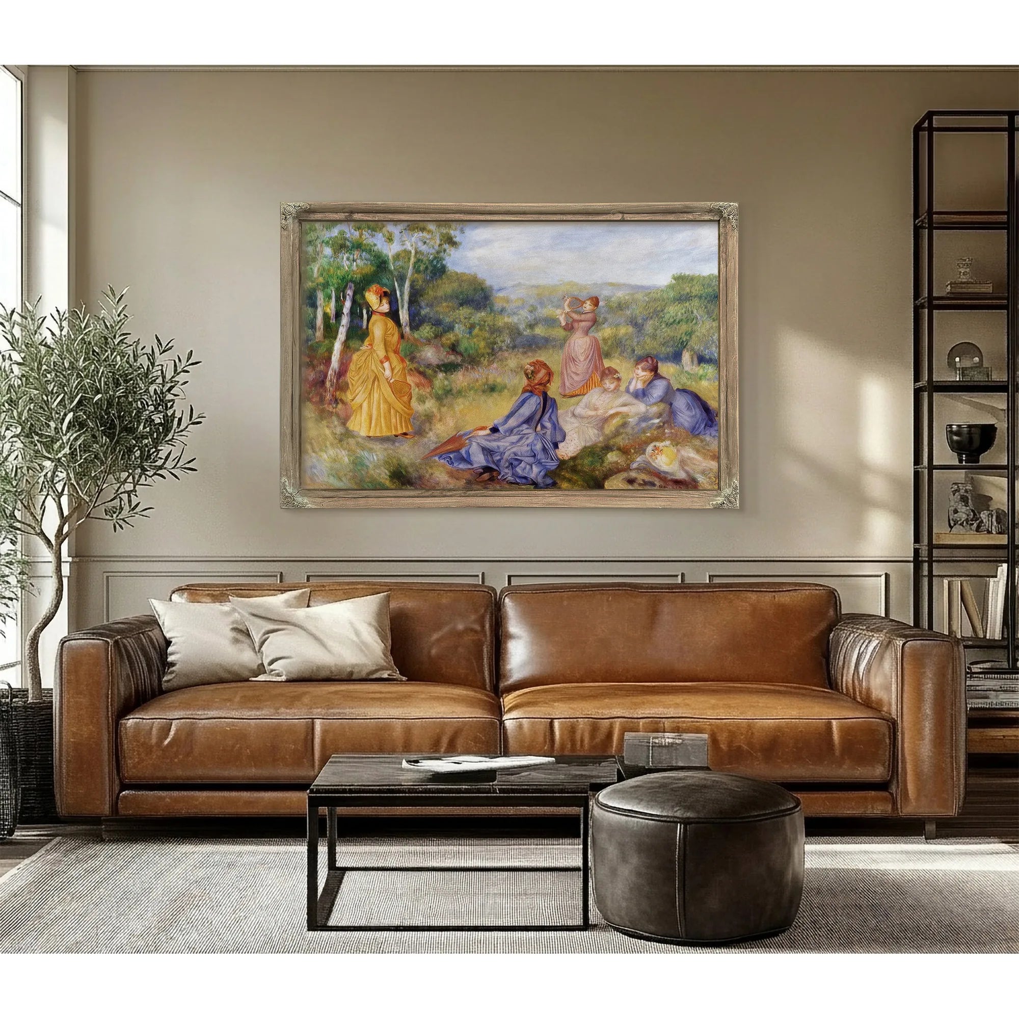 Girls Playing Battledore And Shuttlecock 1 By Pierre Auguste Renoir Fine Art Print