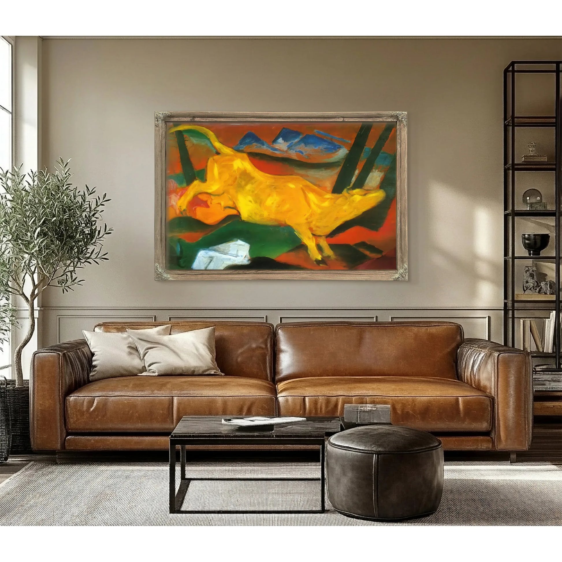 Yellow Cow By Franz Marc Fine Art Print