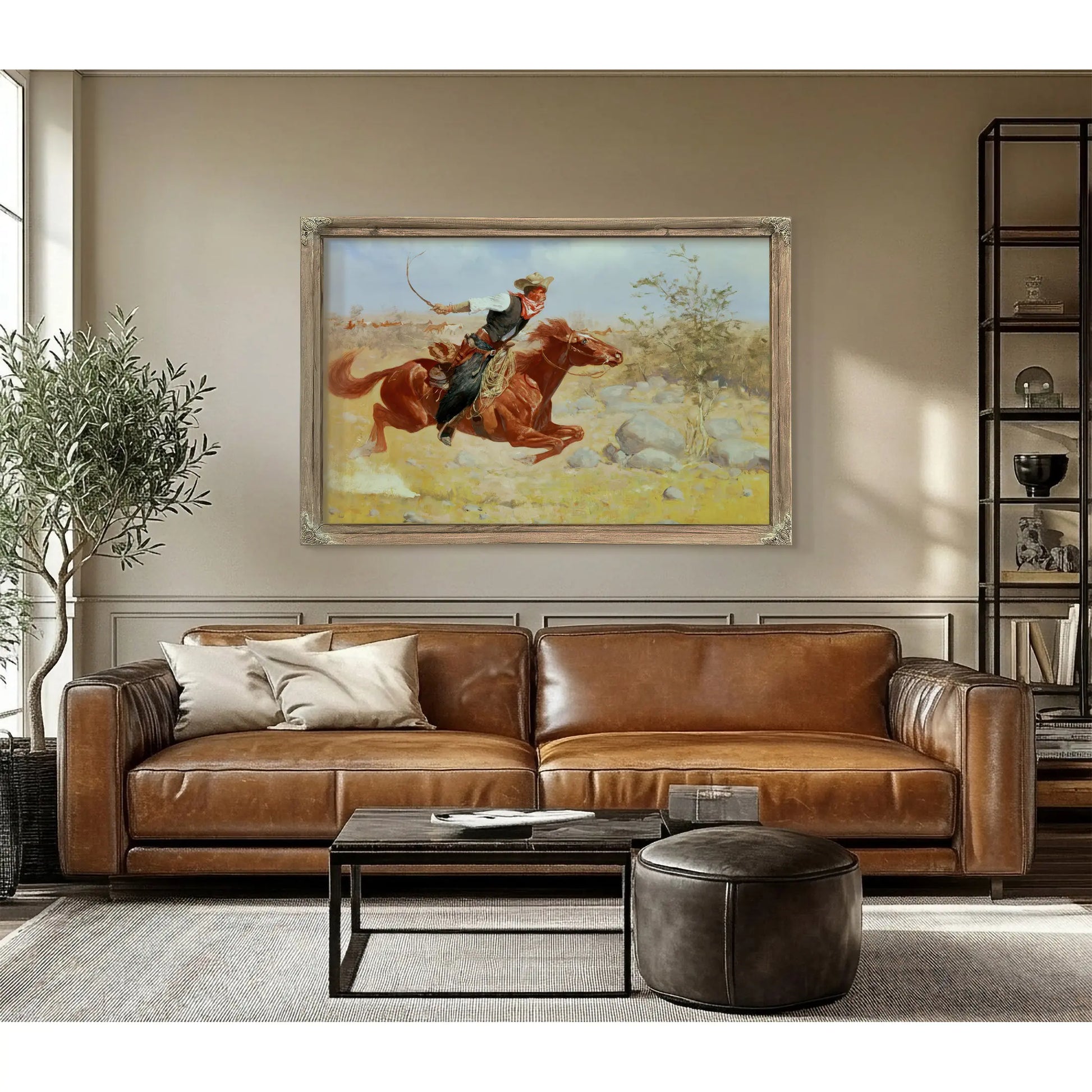 Galloping Horseman C by Frederic Remington