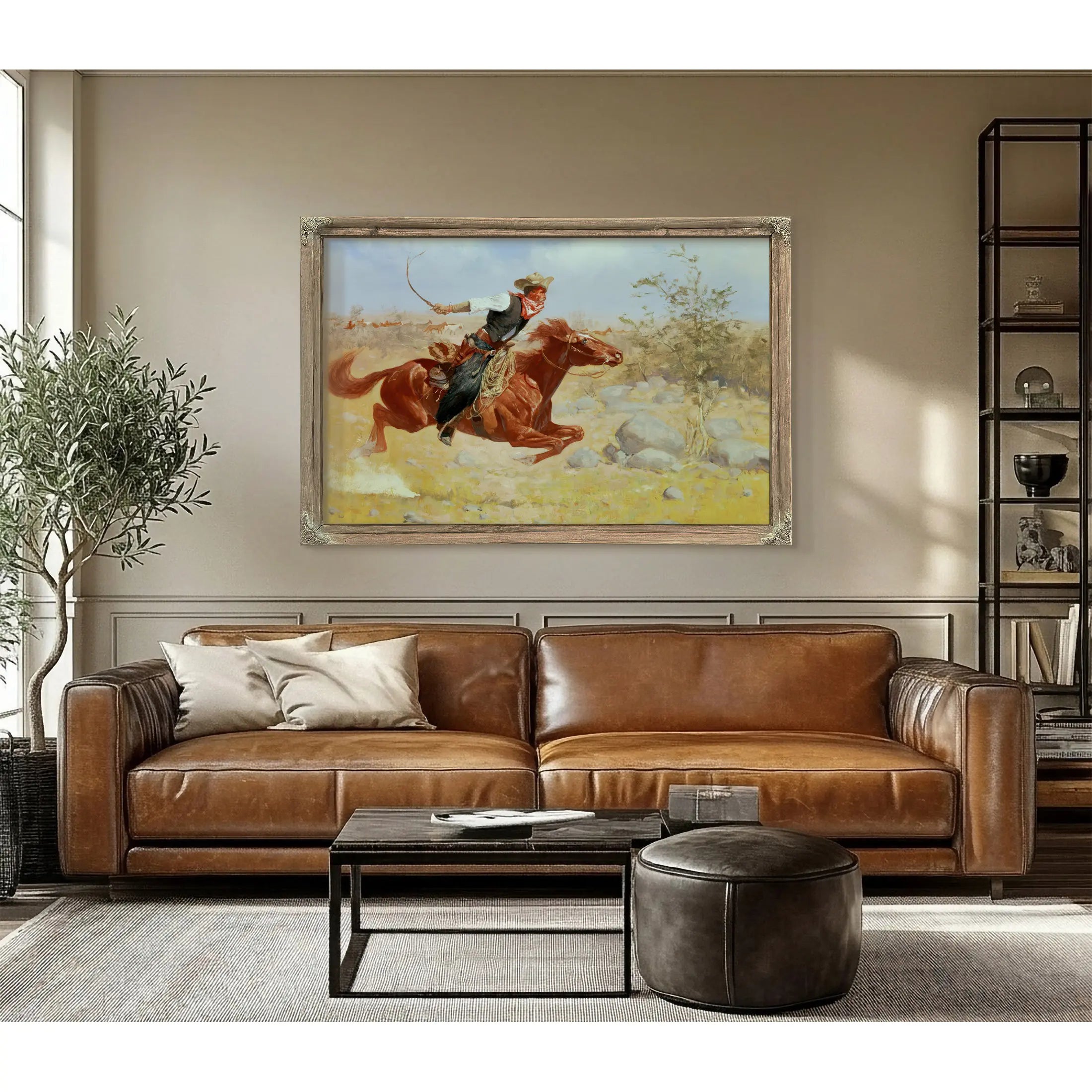Galloping Horseman C by Frederic Remington