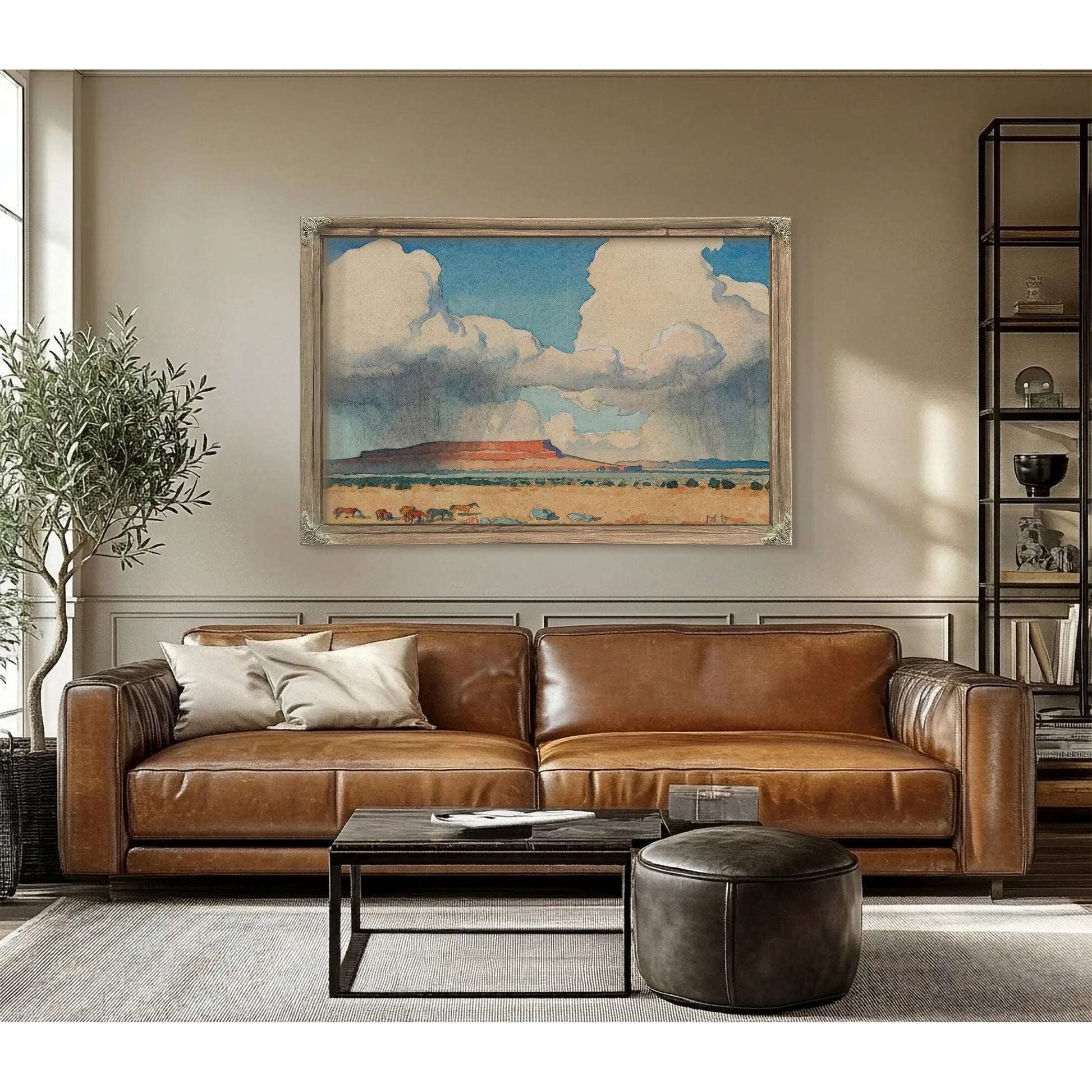 Clouds And Mesa Arizona 1945 By Maynard Dixon Fine Art Print
