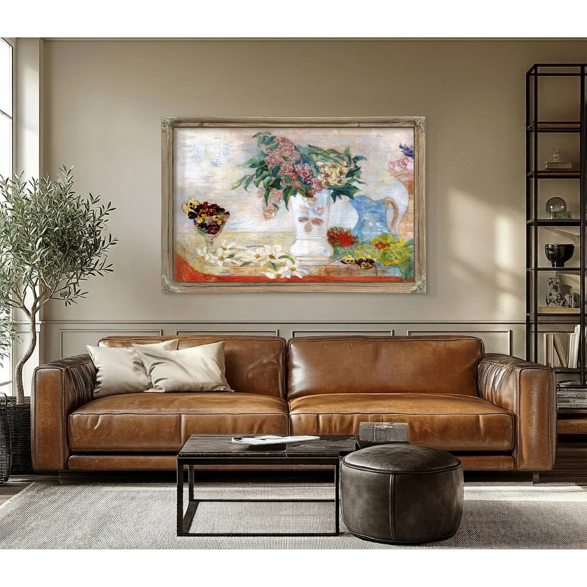 Jonquils, Lilacs And Violets By James Ensor Fine Art Print