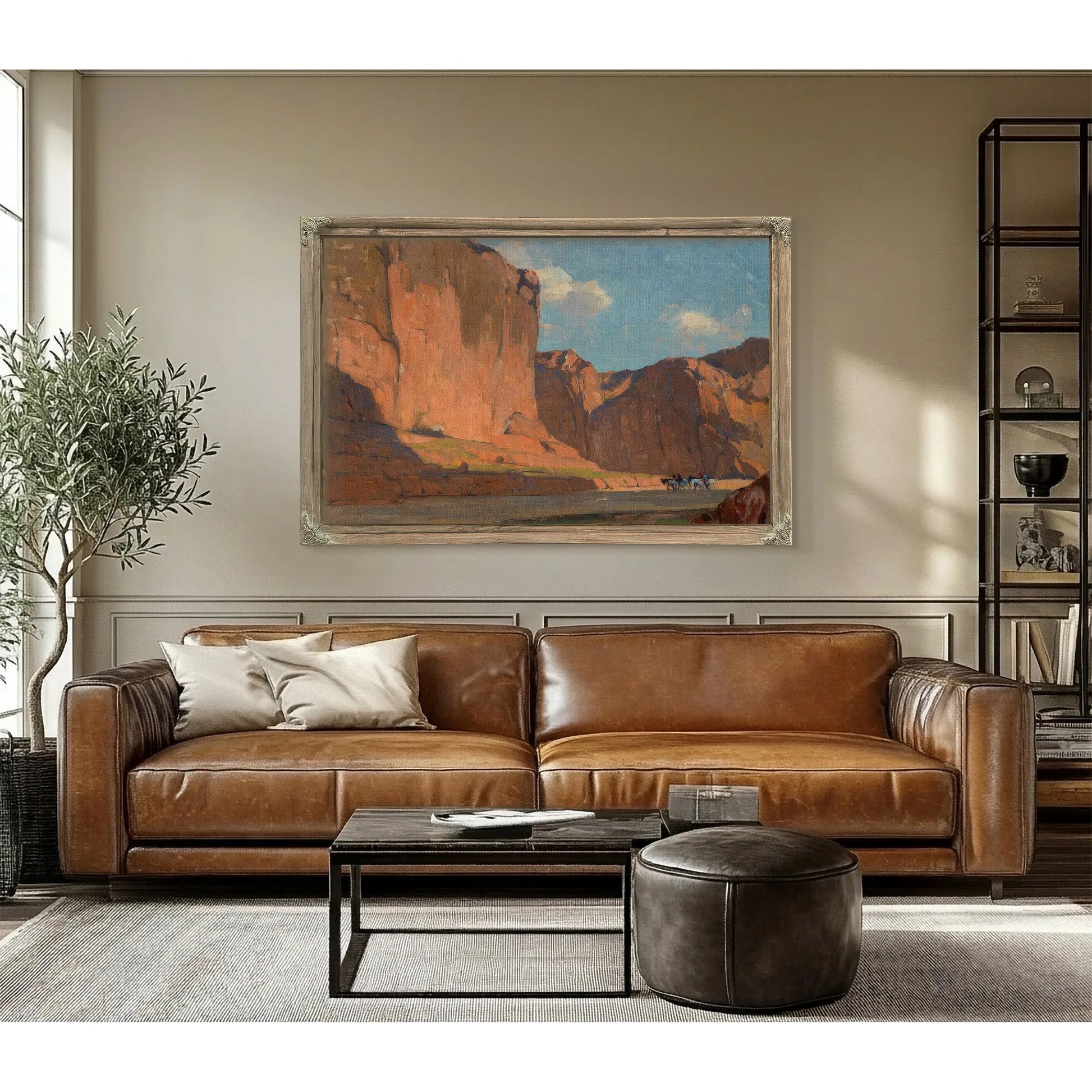 Riders Passing Through The Canyon By Edgar Payne Fine Art Print