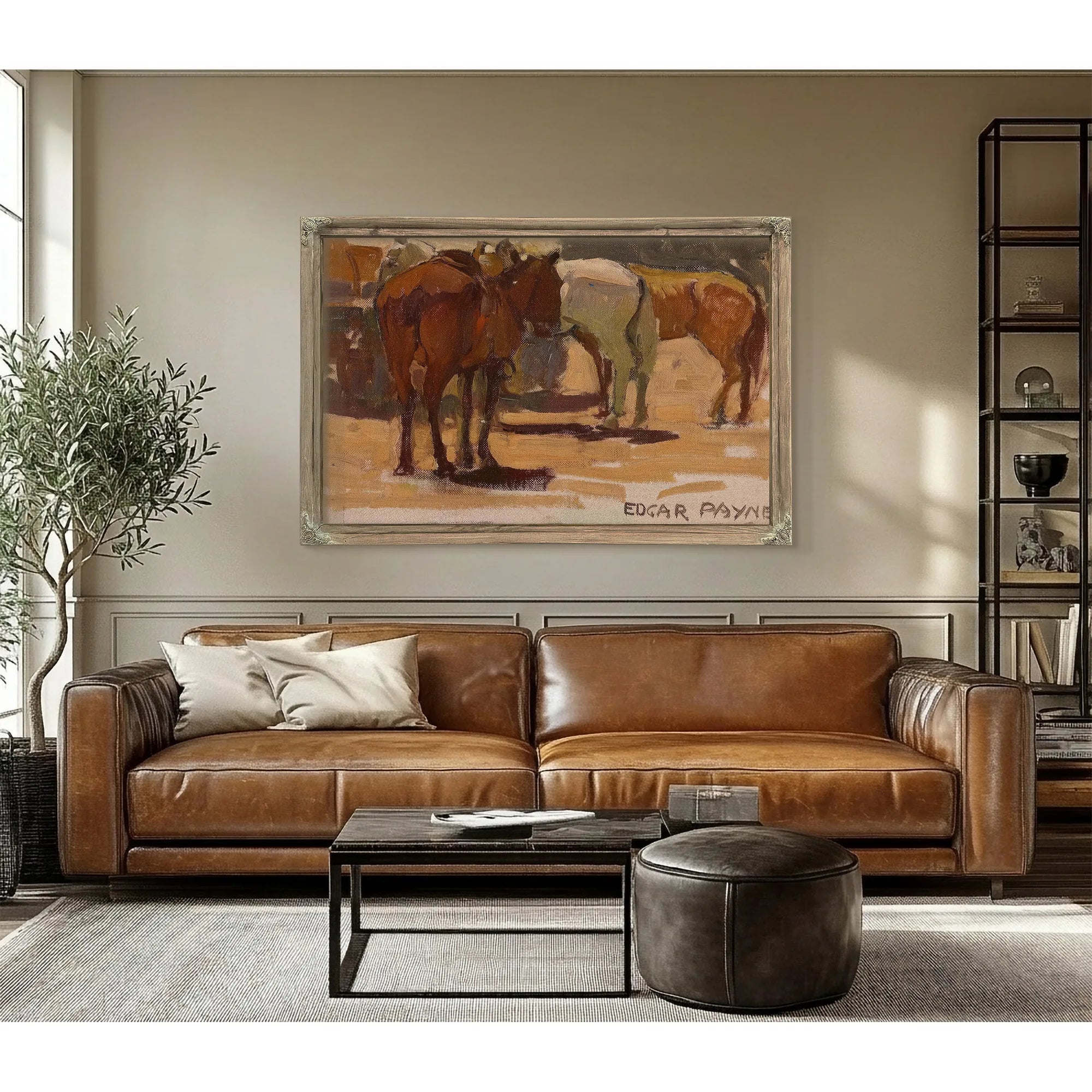 Three Horses By Edgar Payne Fine Art Print