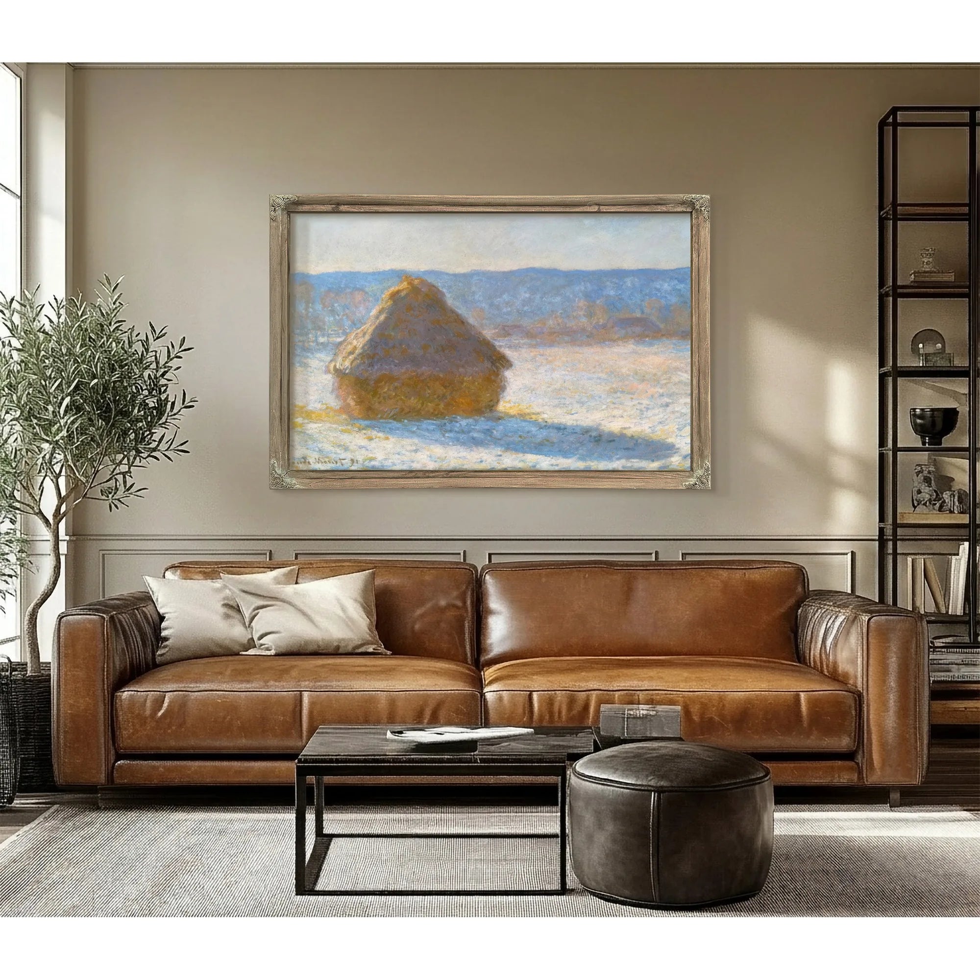 Grainstack (Snow Effect) By Claude Monet Fine Art Print
