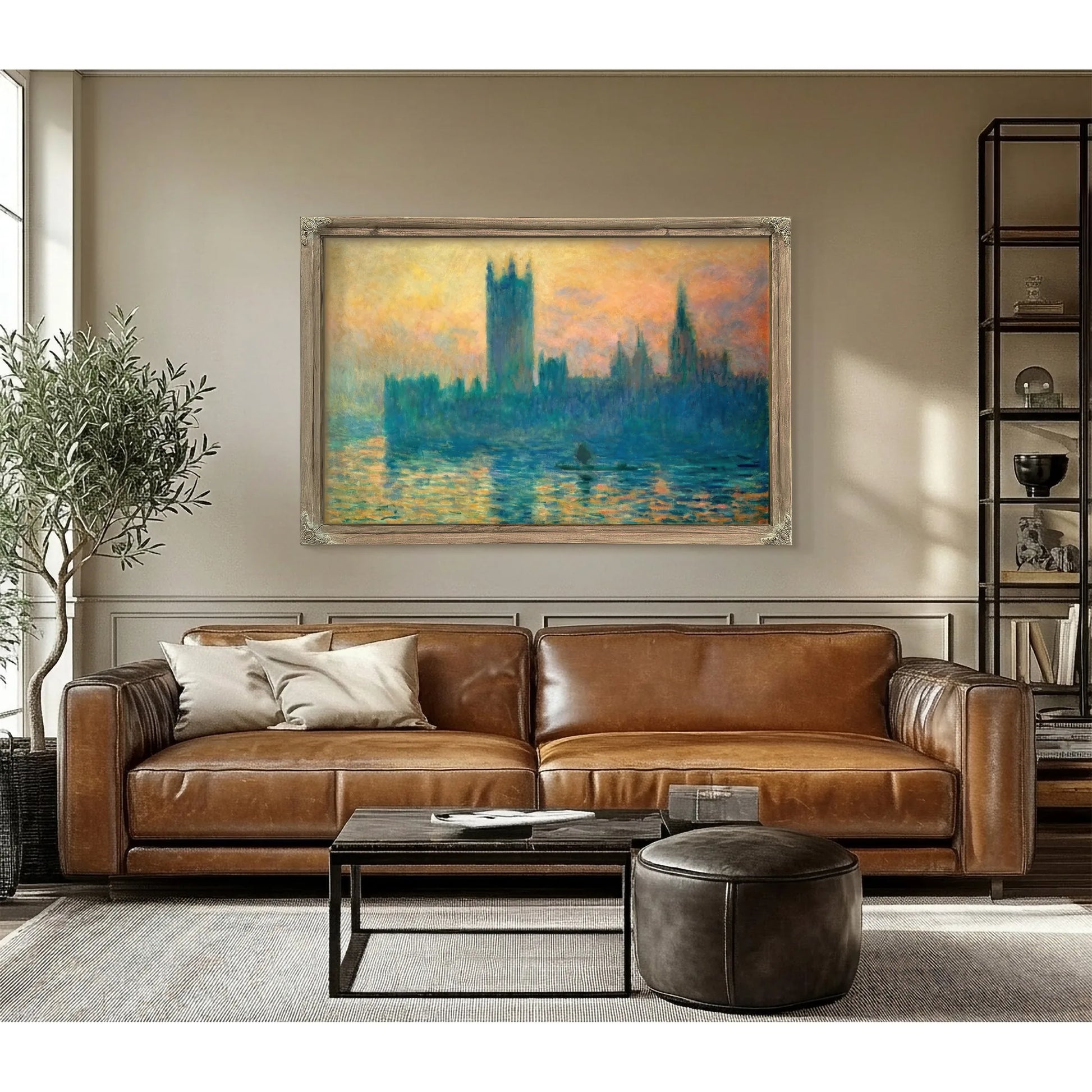 The Houses Of Parliament Sunset By Claude Monet Fine Art Print
