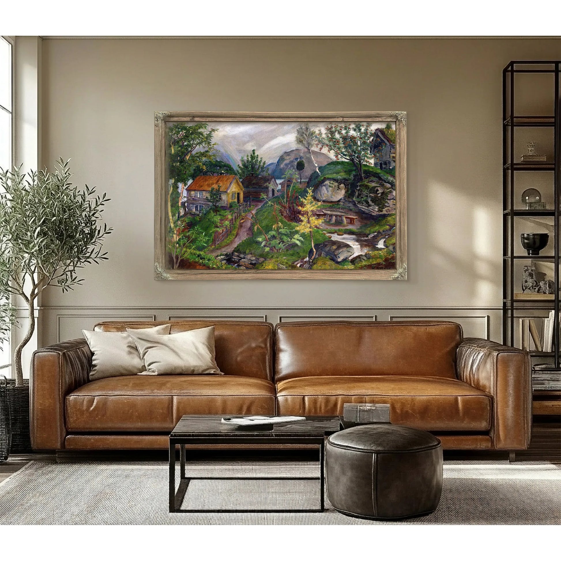 Sandalstrand With Rainbow By Nicolai Astrup Fine Art Print