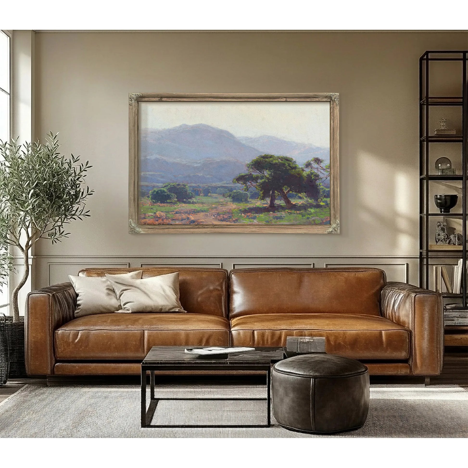 Oaks With Blue Hills Beyond By Edgar Payne Fine Art Print