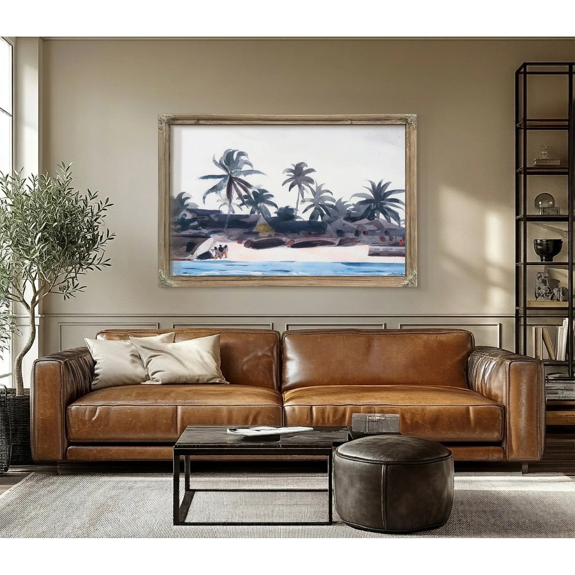 Key West Negro Cabins And Palms (A Bahama Fishing Village) By Winslow Homer Fine Art Print