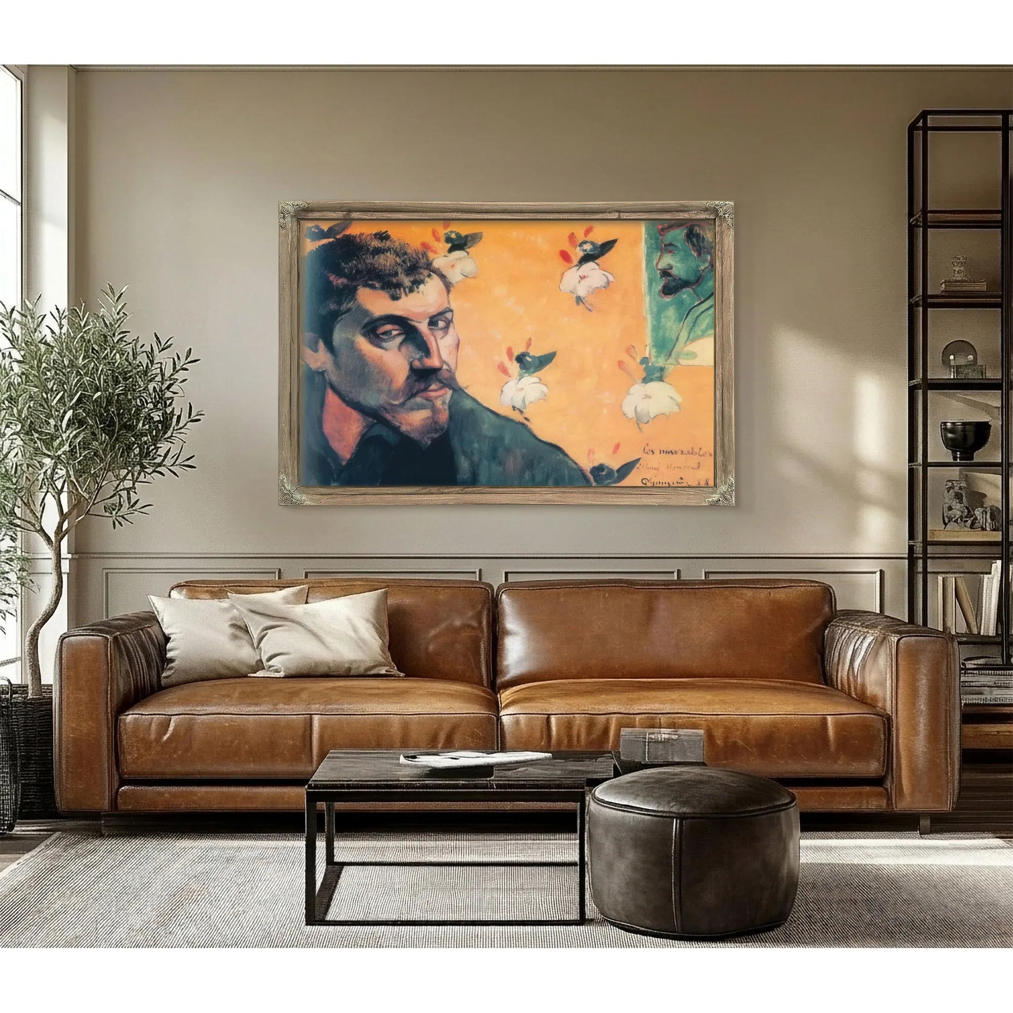 Self Portrait Les Miserables By Paul Gauguin Fine Art Print