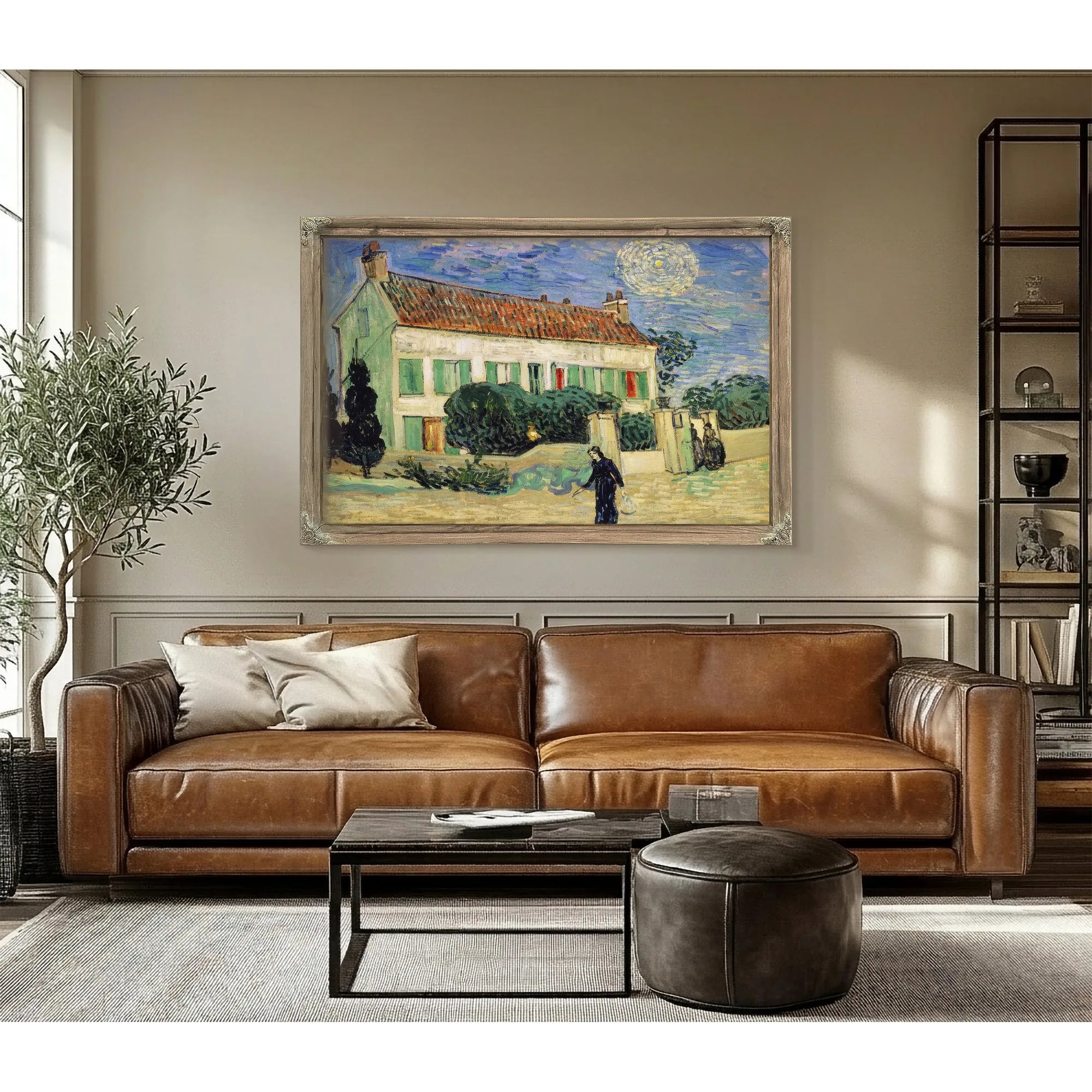 White House At Night By Vincent Van Gogh Fine Art Print