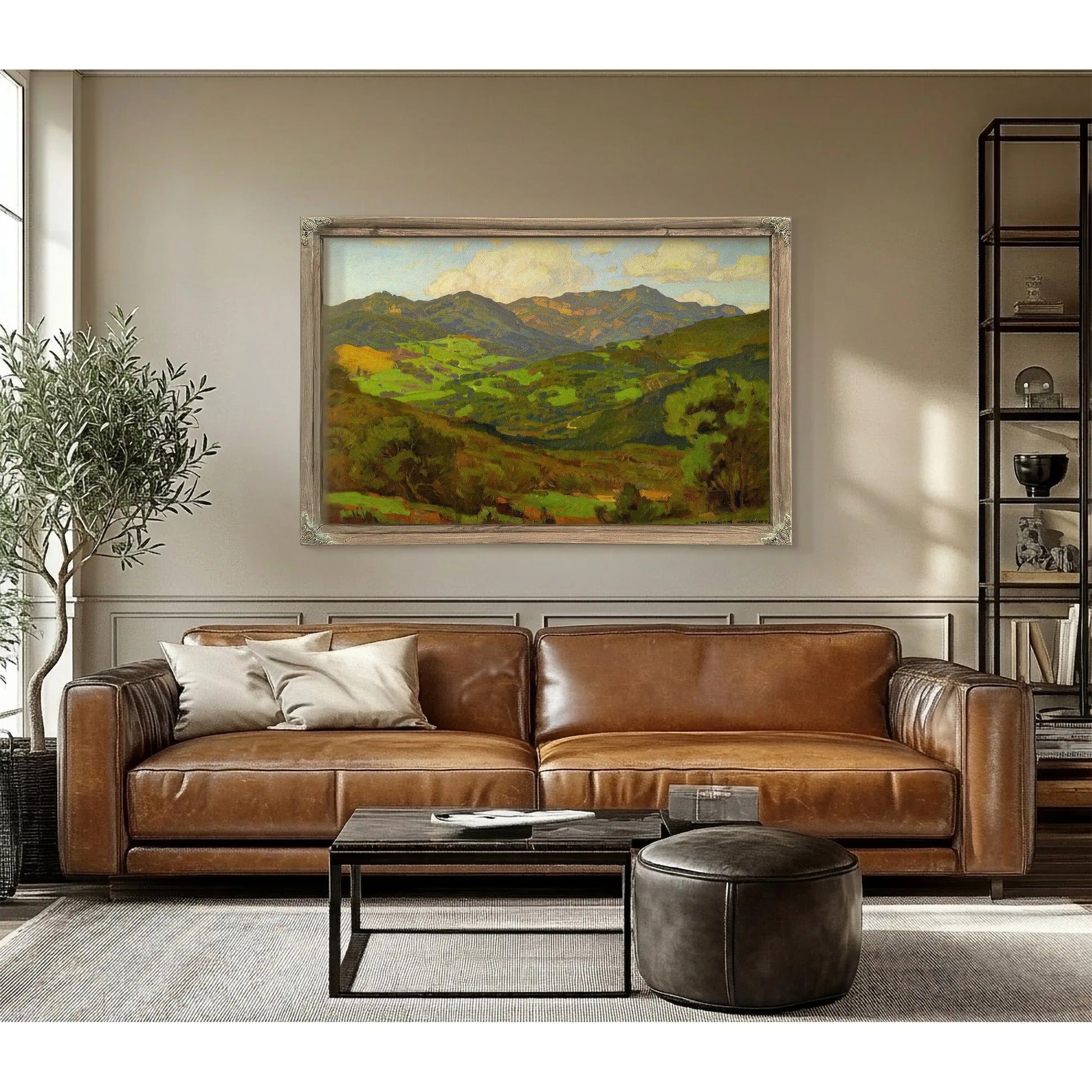 Converging Fields (Mountains Of Malibu) By William Wendt Fine Art Print