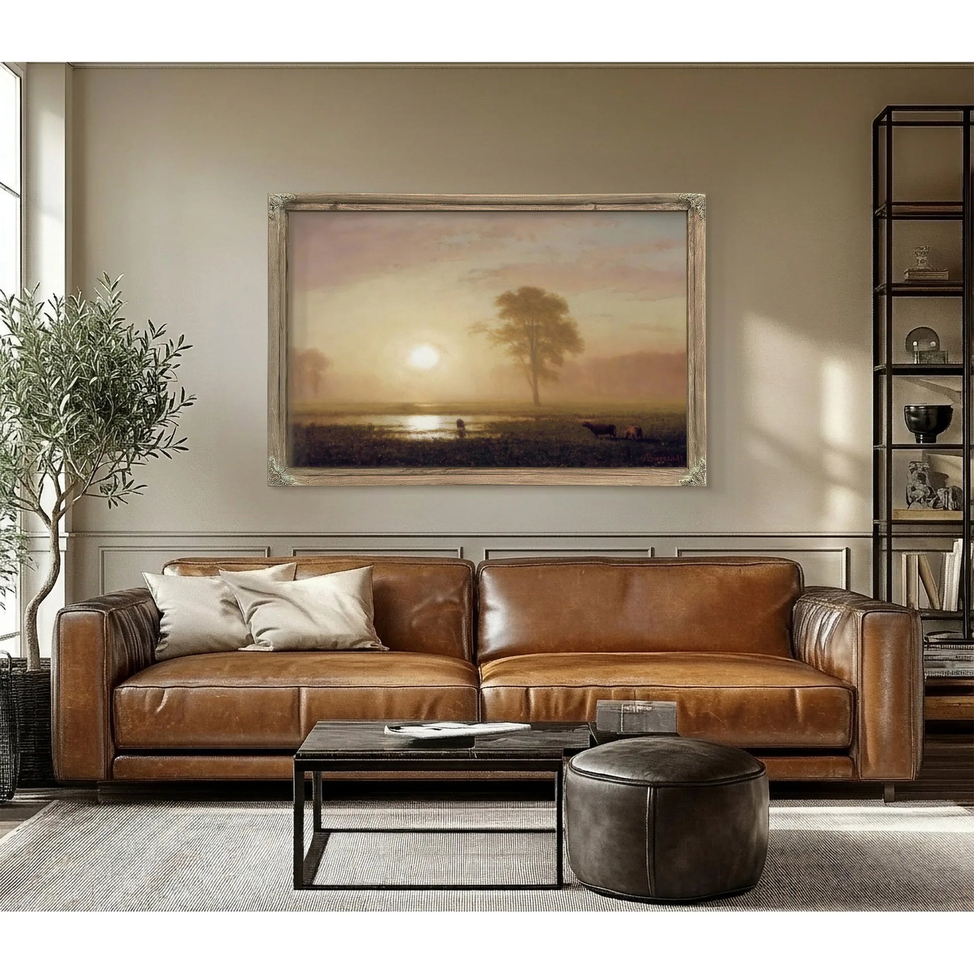 Sunset On The Plains By Albert Bierstadt Fine Art Print