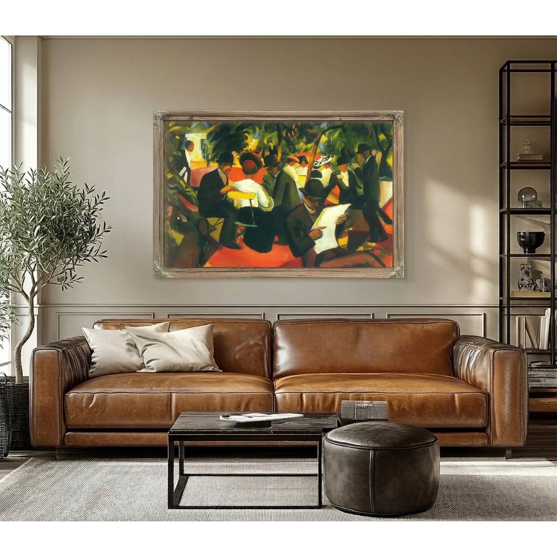 Garden Restaurant By August Macke Fine Art Print