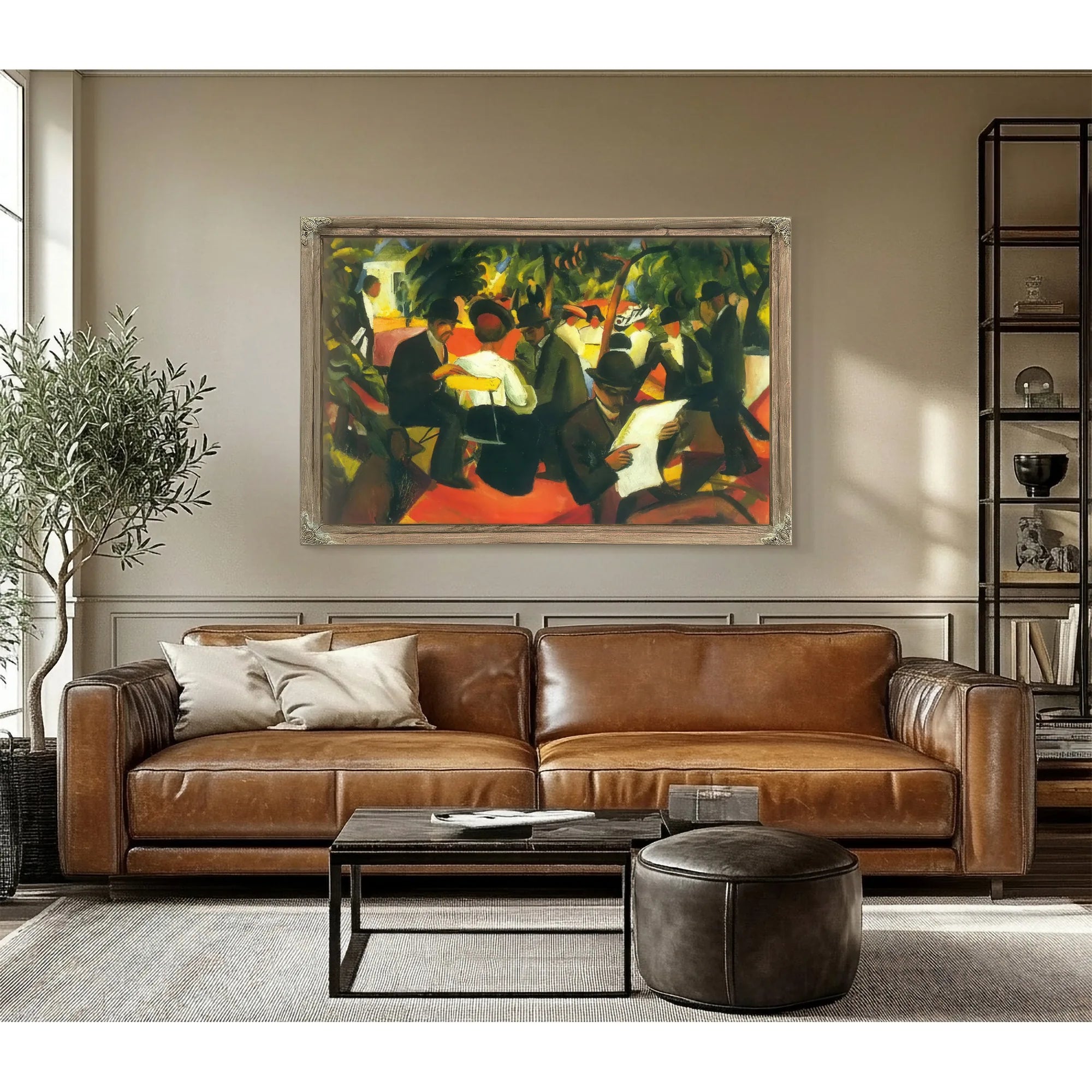 Garden Restaurant By August Macke Fine Art Print