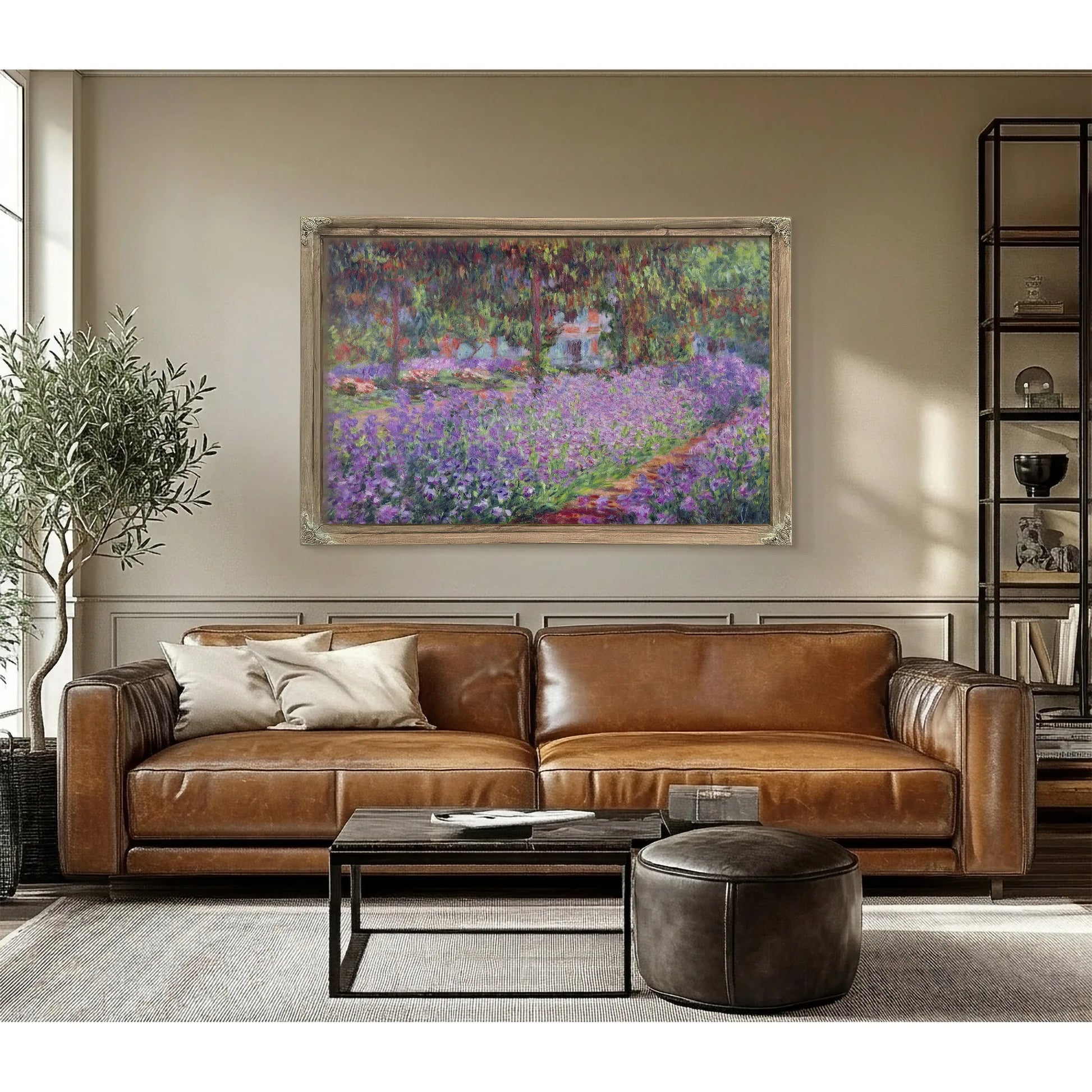 The Artist's Garden At Giverny By Claude Monet Fine Art Print