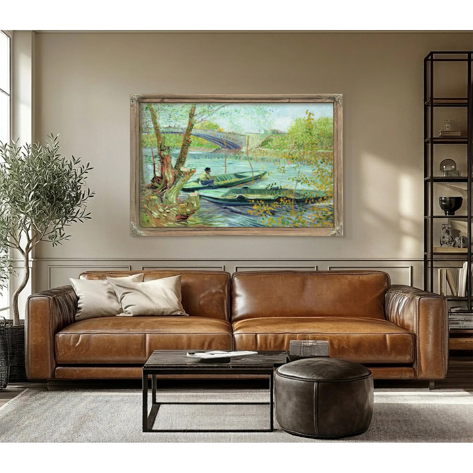 Fishing In The Spring. Pont De Clichy By Vincent Van Gogh Fine Art Print