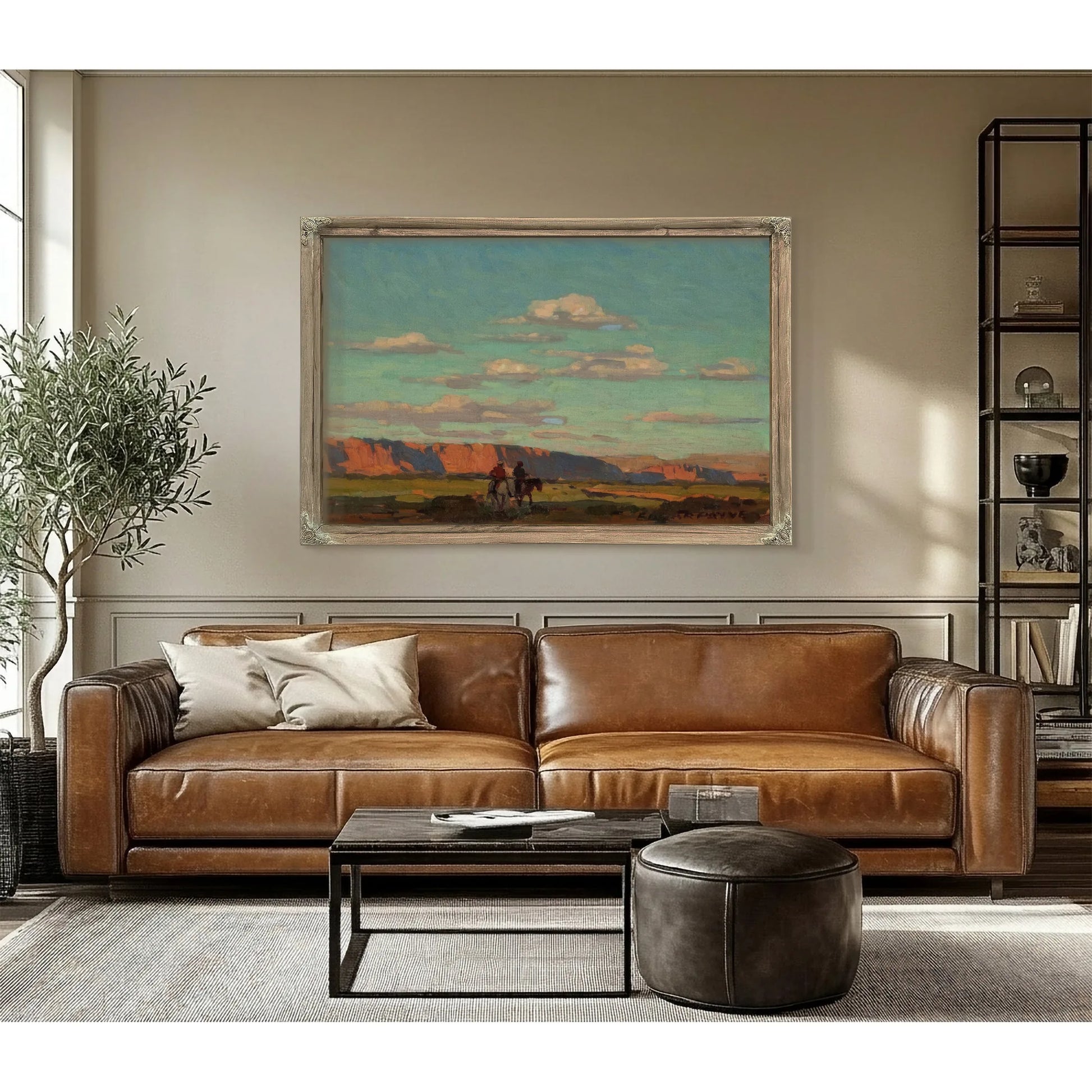 Riders Under Scattered Clouds By Edgar Payne Fine Art Print