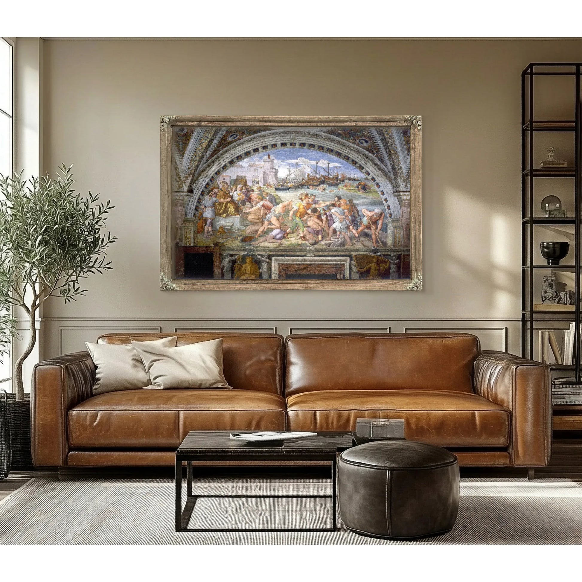 The Battle Of Ostia By Raphael Fine Art Print