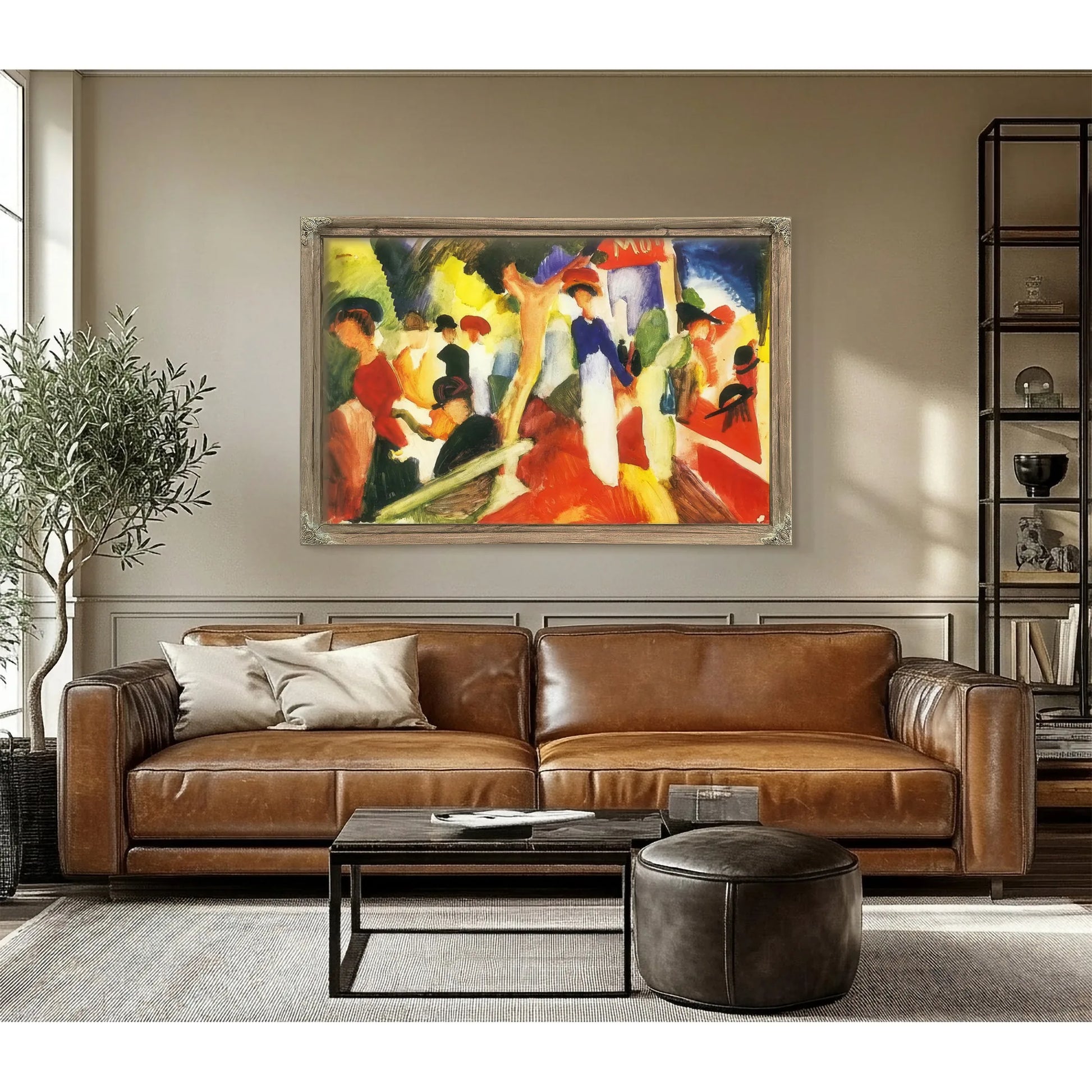 Hat Shop On The Promenade By August Macke Fine Art Print