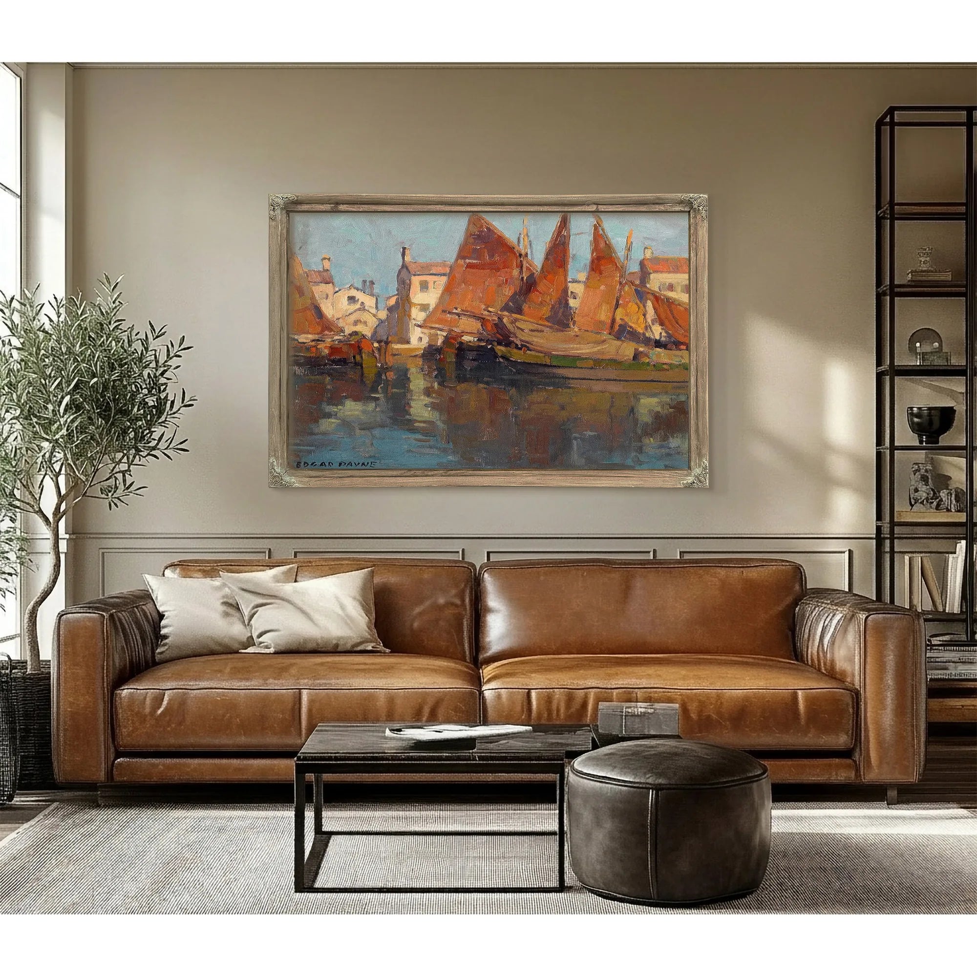 Boats At Chioggia By Edgar Payne Fine Art Print