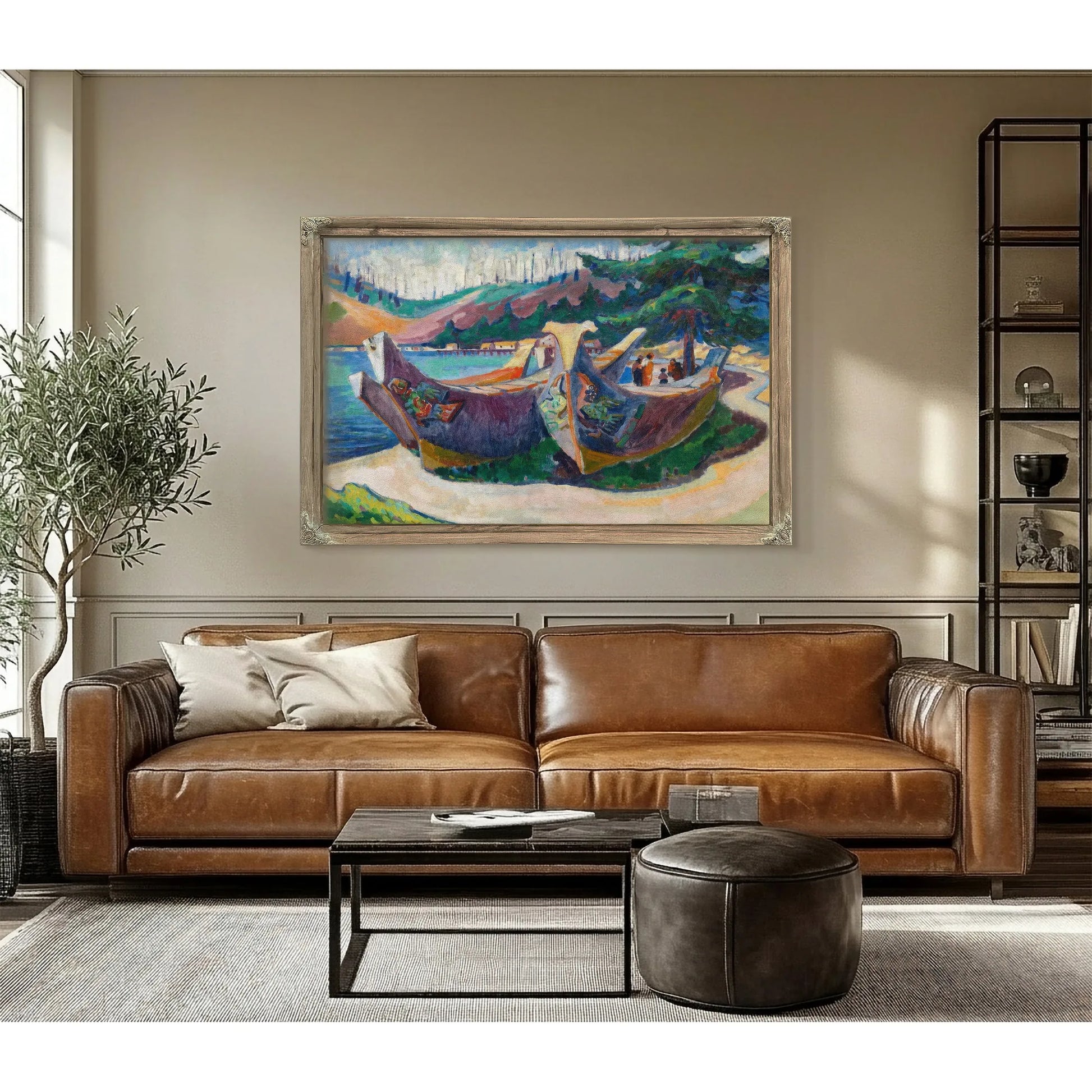 War Canoes Alert Bay 1912 By Emily Carr Fine Art Print
