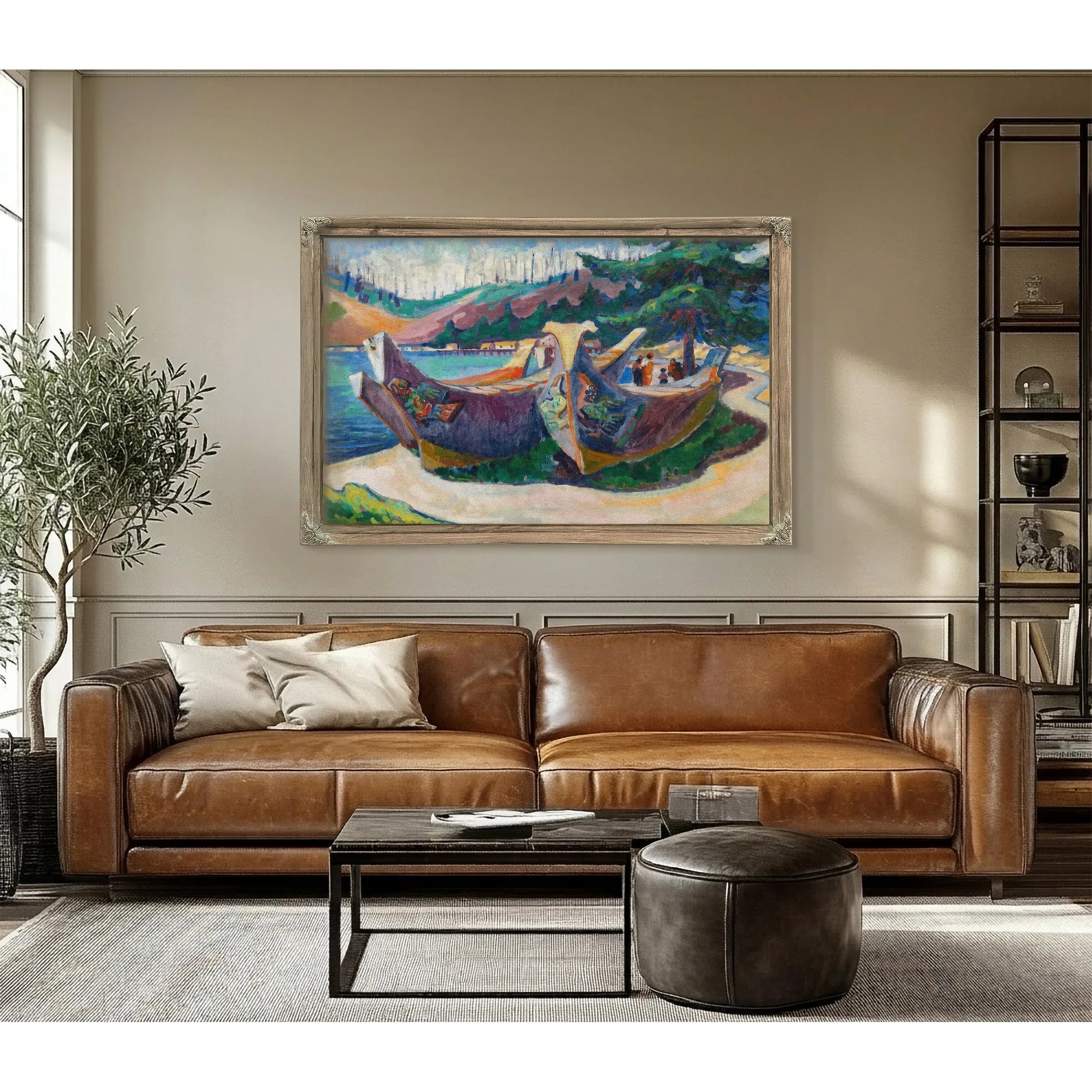 War Canoes Alert Bay 1912 By Emily Carr Fine Art Print