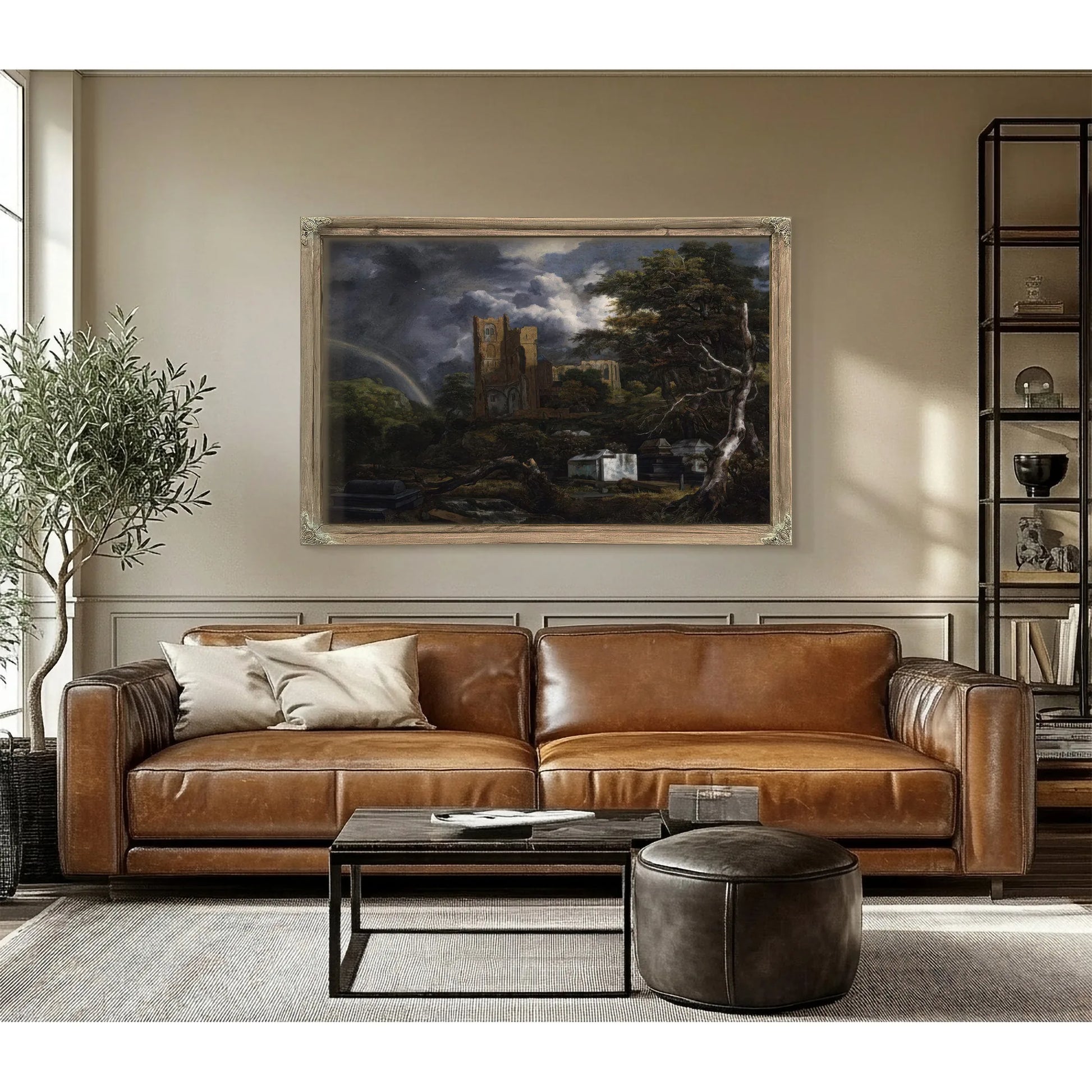The Jewish Cemetery By Jacob Van Ruisdael Fine Art Print