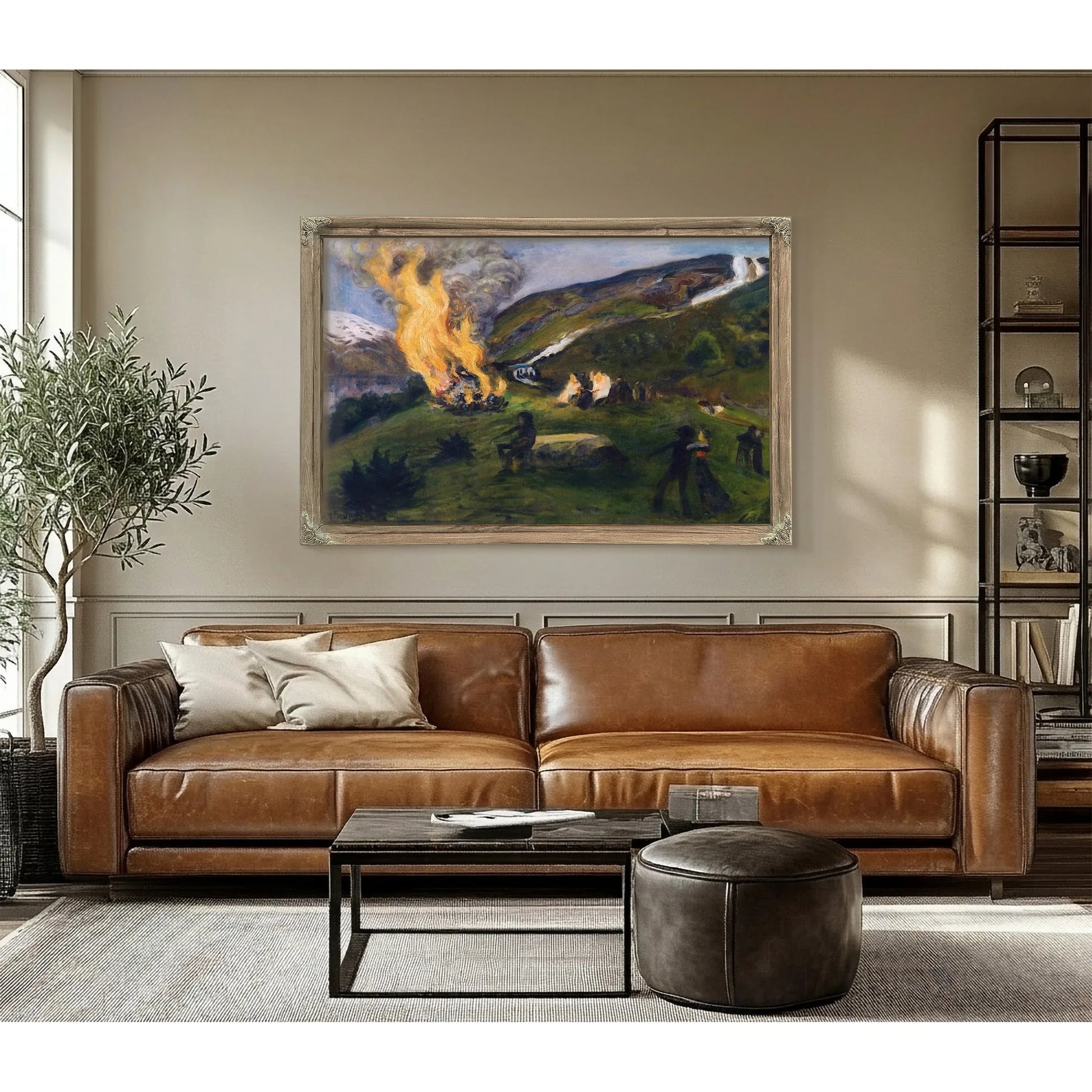 Midsummer Eve Bonfire 5 By Nicolai Astrup Fine Art Print