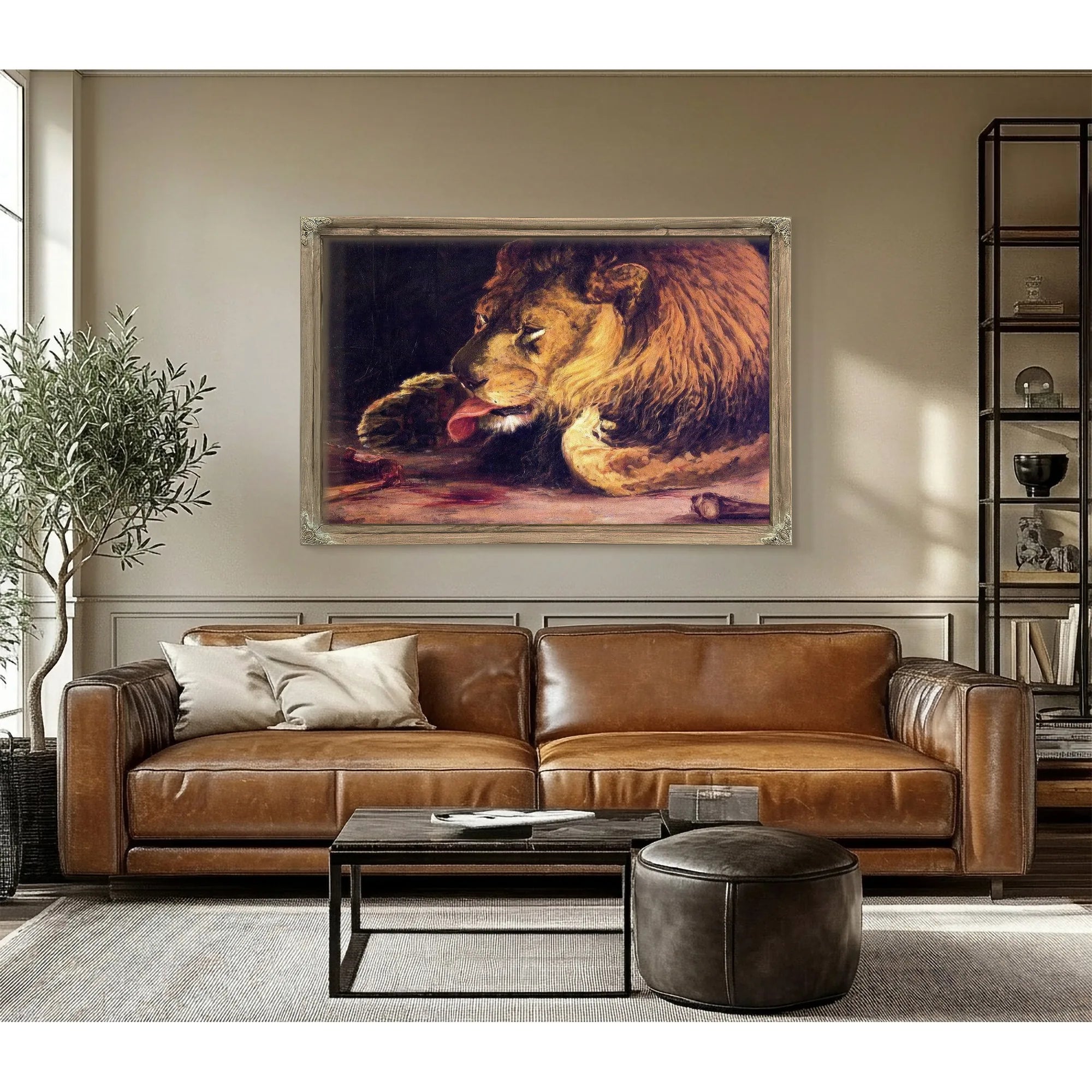 Lion Licking Its Paw By Henry Ossawa Tanner Fine Art Print