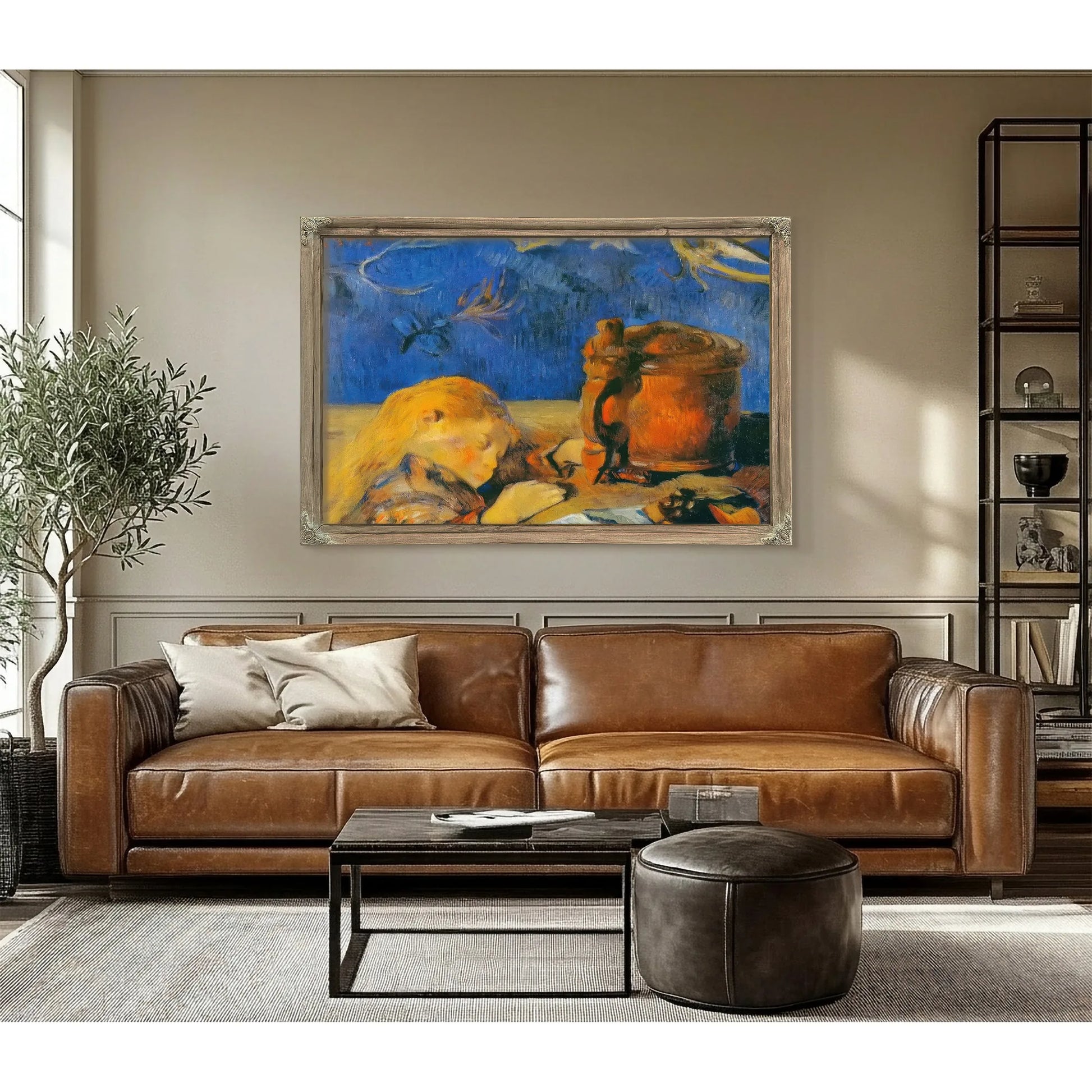 Sleeping Child By Paul Gauguin Fine Art Print