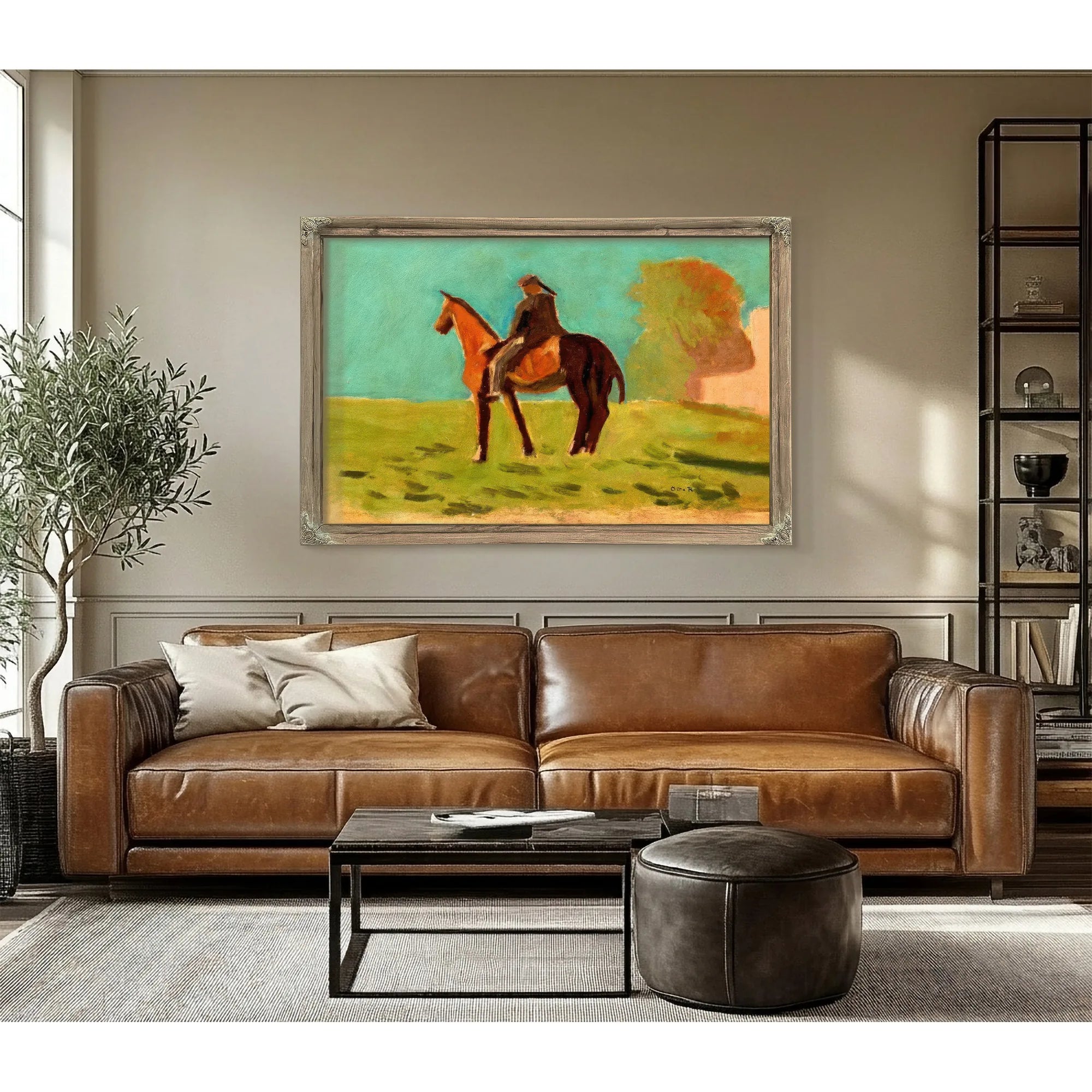 Apache (Man On Horsemack Ii) By Odilon Redon Fine Art Print
